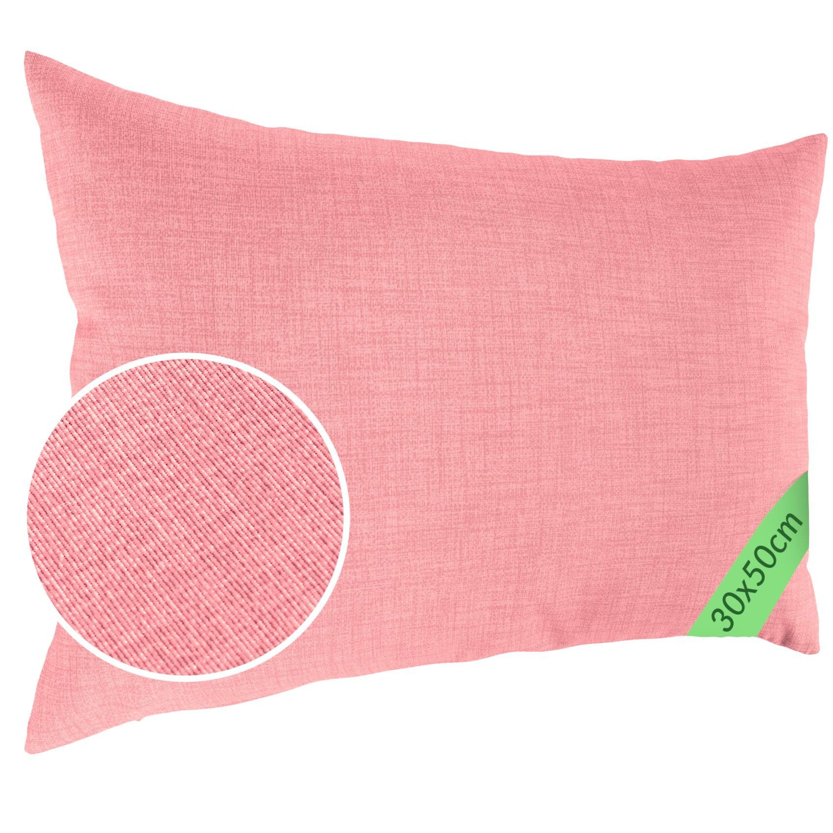 ANRO Dekokissen MrJack Kissenbezug Leinenoptik Deko Kissen Uni, Kissenbezug 30x50cm ohne Füllung Pink
