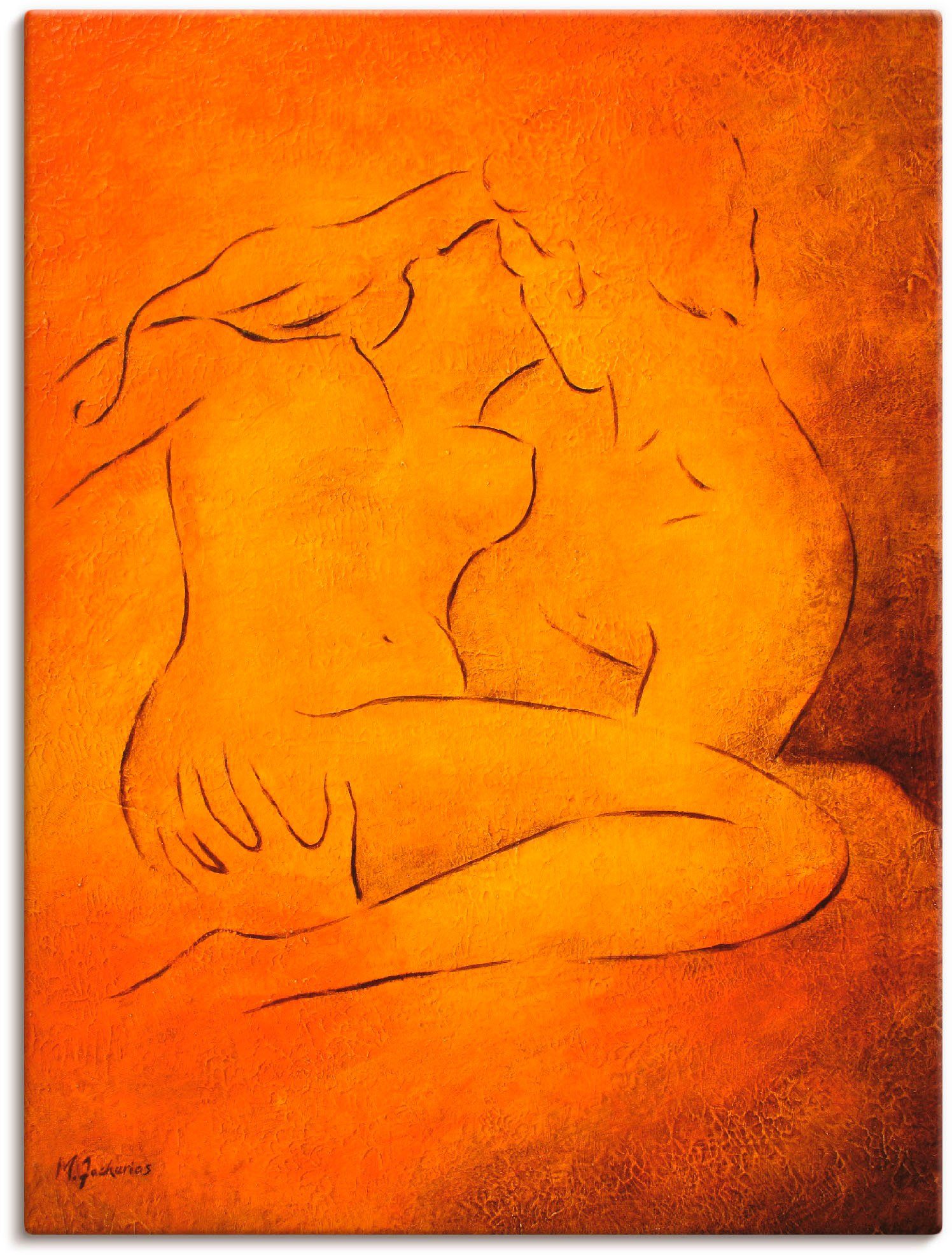 Wandaufkleber als Flammende in Alubild, (1 oder St), Artland Größen Poster versch. Leidenschaft, Leinwandbild, Paar Wandbild