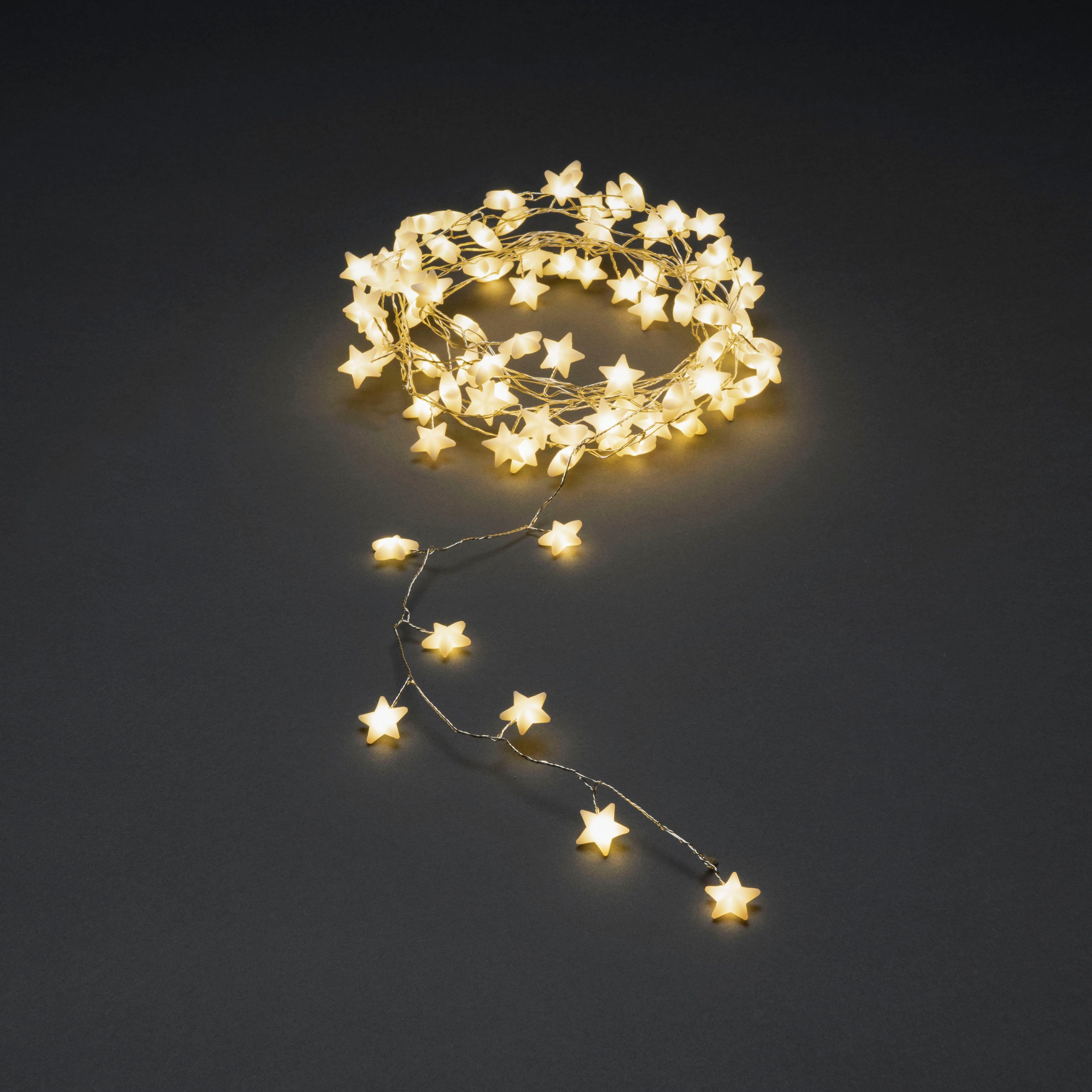 KONSTSMIDE LED-Lichterkette, 90-flammig, LED Sternenlichterkette, 90 warm weiße Dioden
