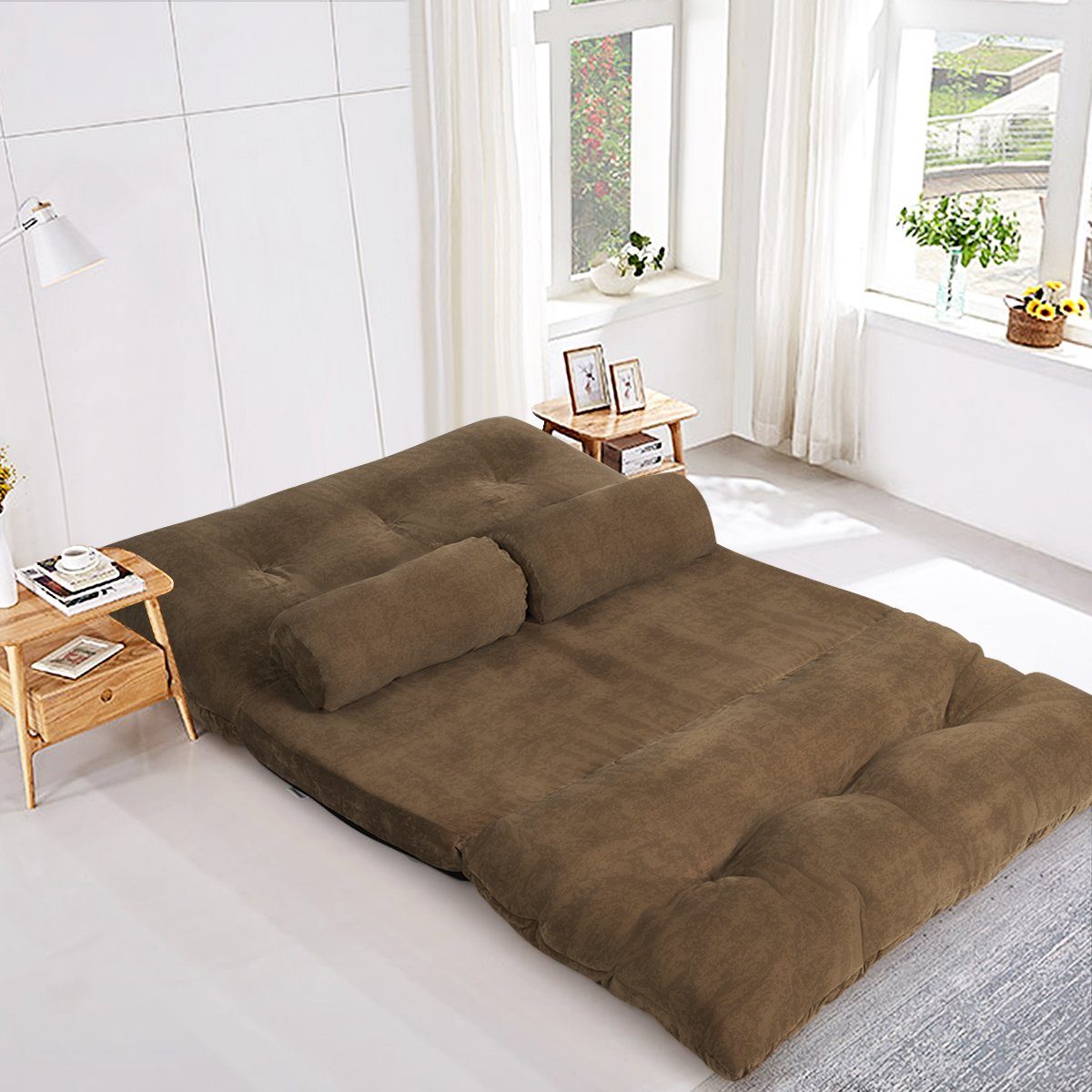 COSTWAY Schlafsofa »Bodensofa Sofabett Bodensessel«, 6-stufig einstellbar,  klappbar, mit 2 Kissen online kaufen | OTTO