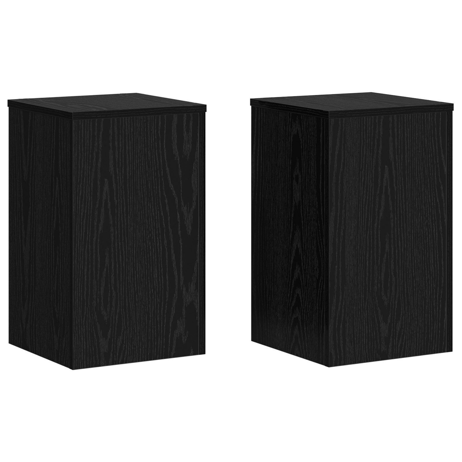 vidaXL Blumenständer Pflanzenständer 2 Stück Schwarz-Eiche günstig online kaufen