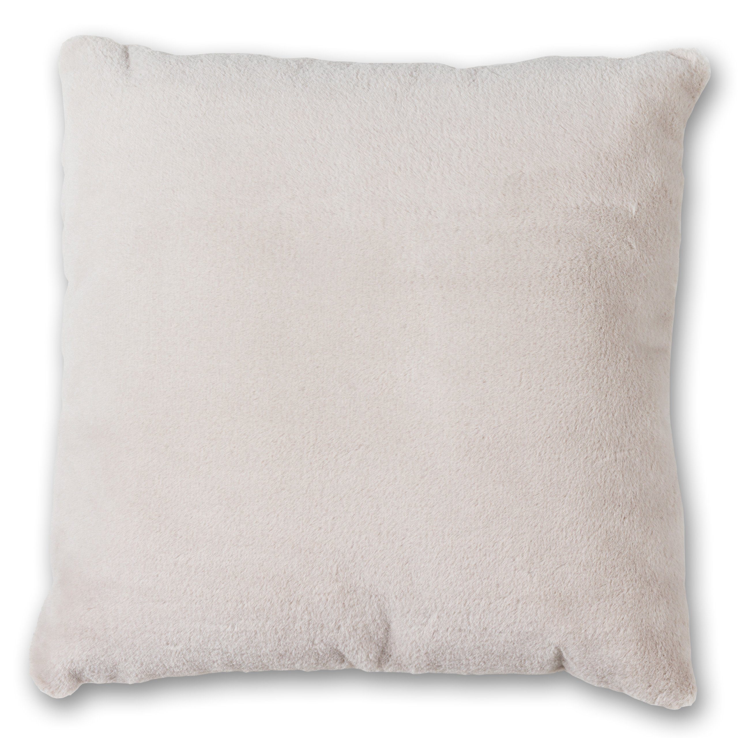 beige waschbarem in Bezug Dekokissen Kissen Flauschiges mit TeppichHome24