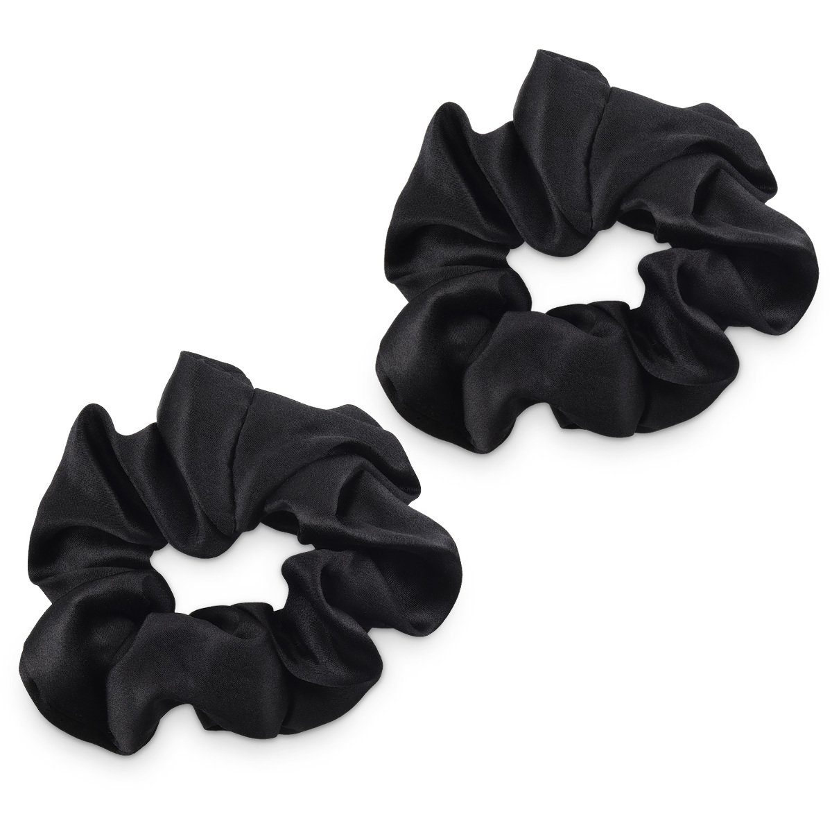 Haargummi 2-teiliges Set aus Seidenhaar Scrunchies, Haarbänder und Zopfgummis