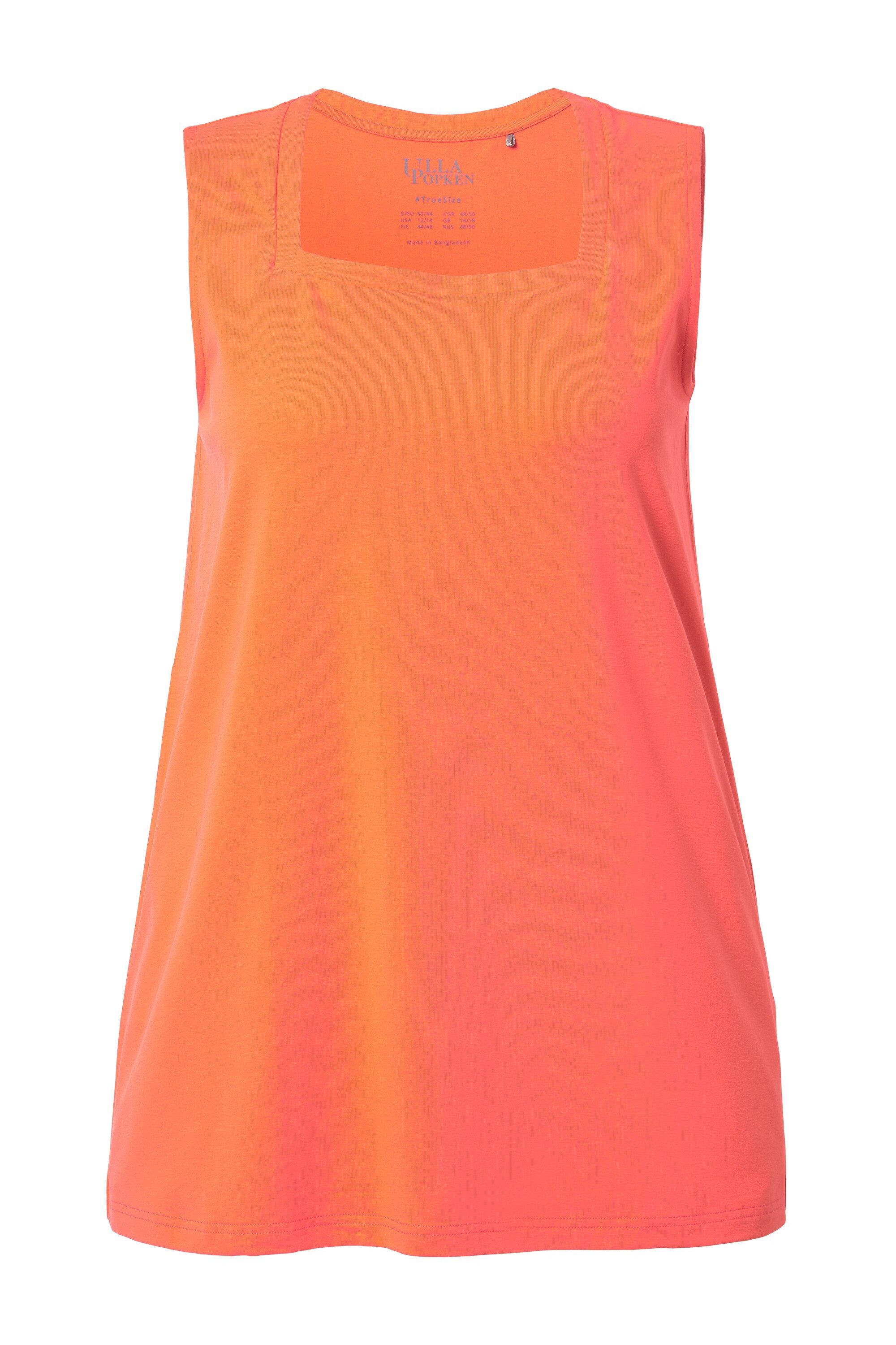 Ulla Popken Longshirt Longtop Classic Fit Carré-Ausschnitt ärmellos – Bild 2 von 4