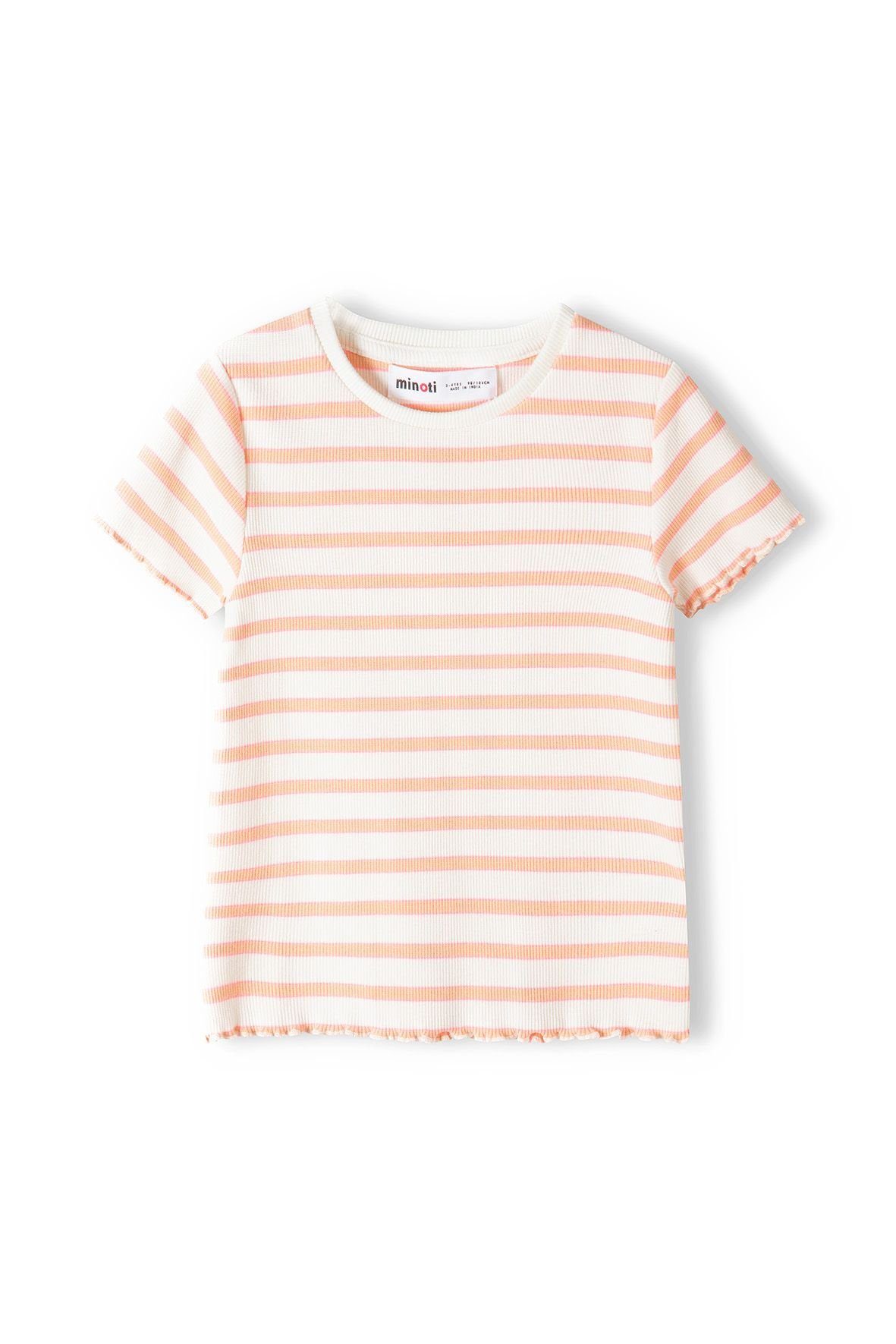 Orange MINOTI Rippshirt (12m-14y) T-Shirt