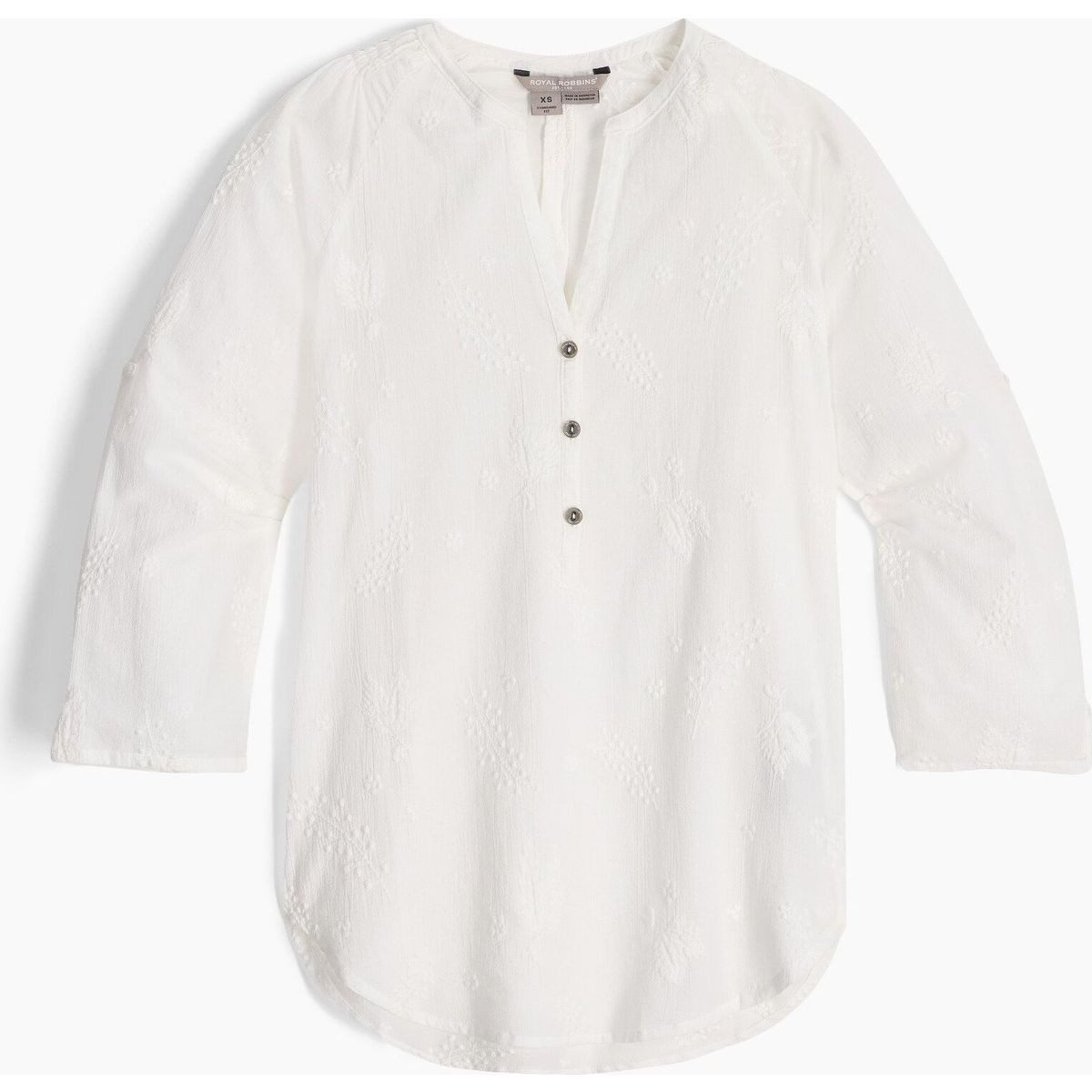 ROYAL ROBBINS Kurzarmshirt Oasis Tunic II 3/4 Sleeve Leichte, atmungsaktive Tunika aus Baumwolle für stilvolle Damen.