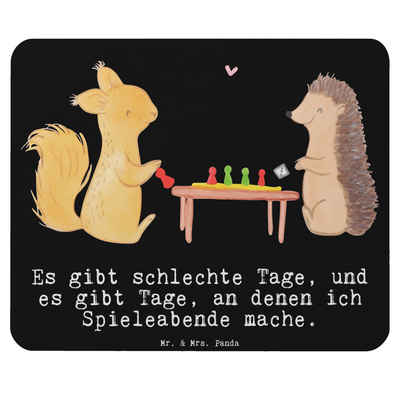 Mr. & Mrs. Panda Mauspad Eichhörnchen Gesellschaftsspiele Tage - Schwarz - Geschenk, Computer (1-St)