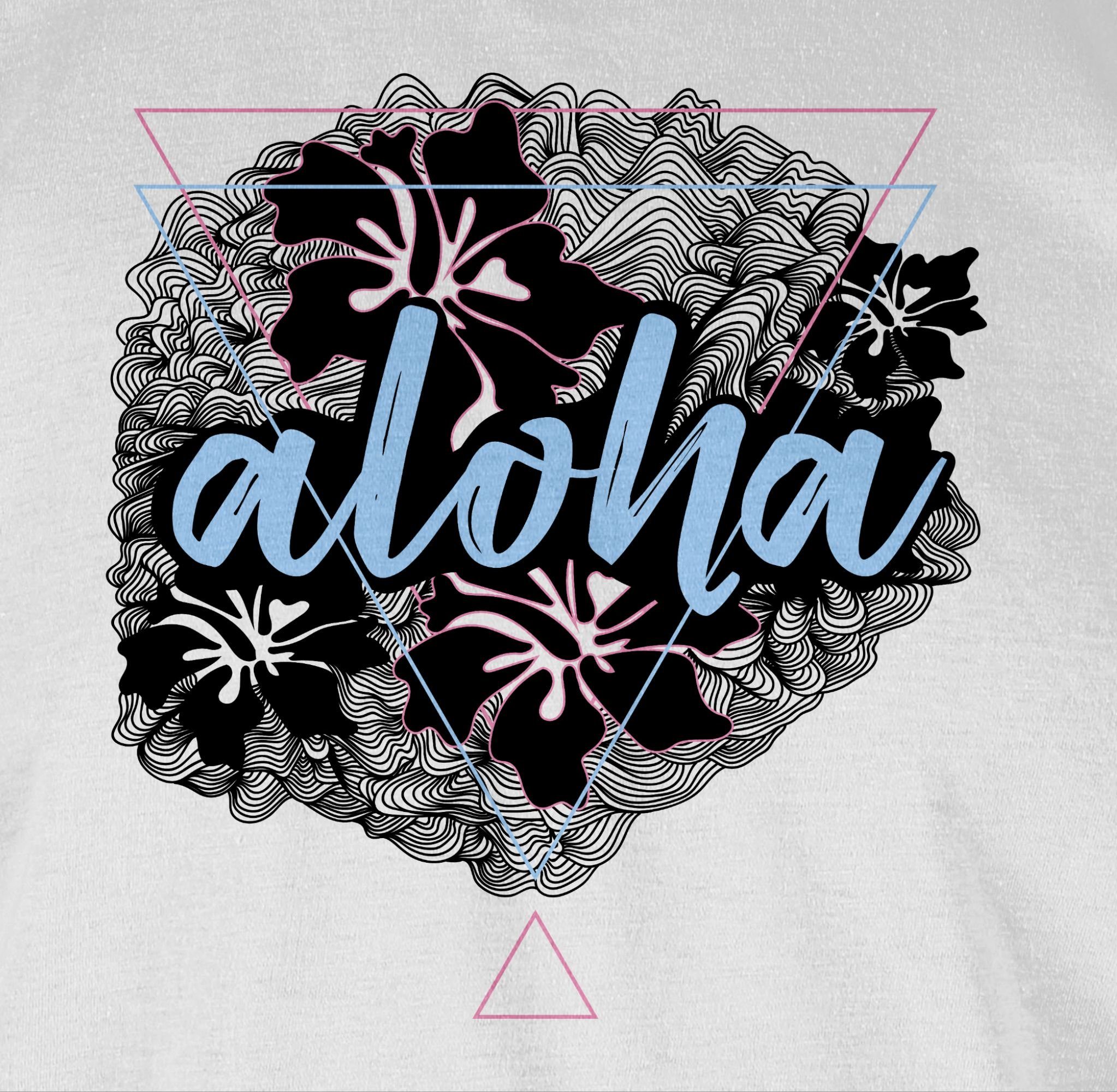 Sommerurlaub Shirtracer Herren 3 Aloha Weiß T-Shirt