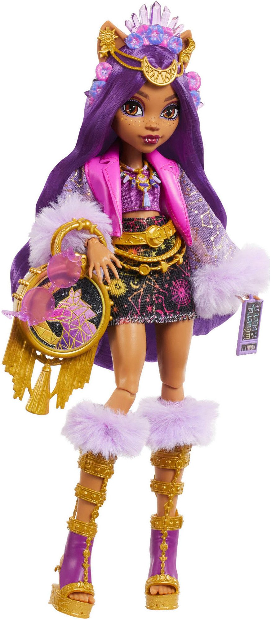 Anziehpuppe Monsterfest Clawdeen Wolf mit Festival-Outfit