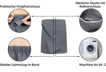 ZOLLNER Kilt, 100% Baumwolle, Knopfverschluss, Knöpfe, Knopfverschluss, 100% Baumwolle, 44x120 cm, vom Hotelwäschespezalisten