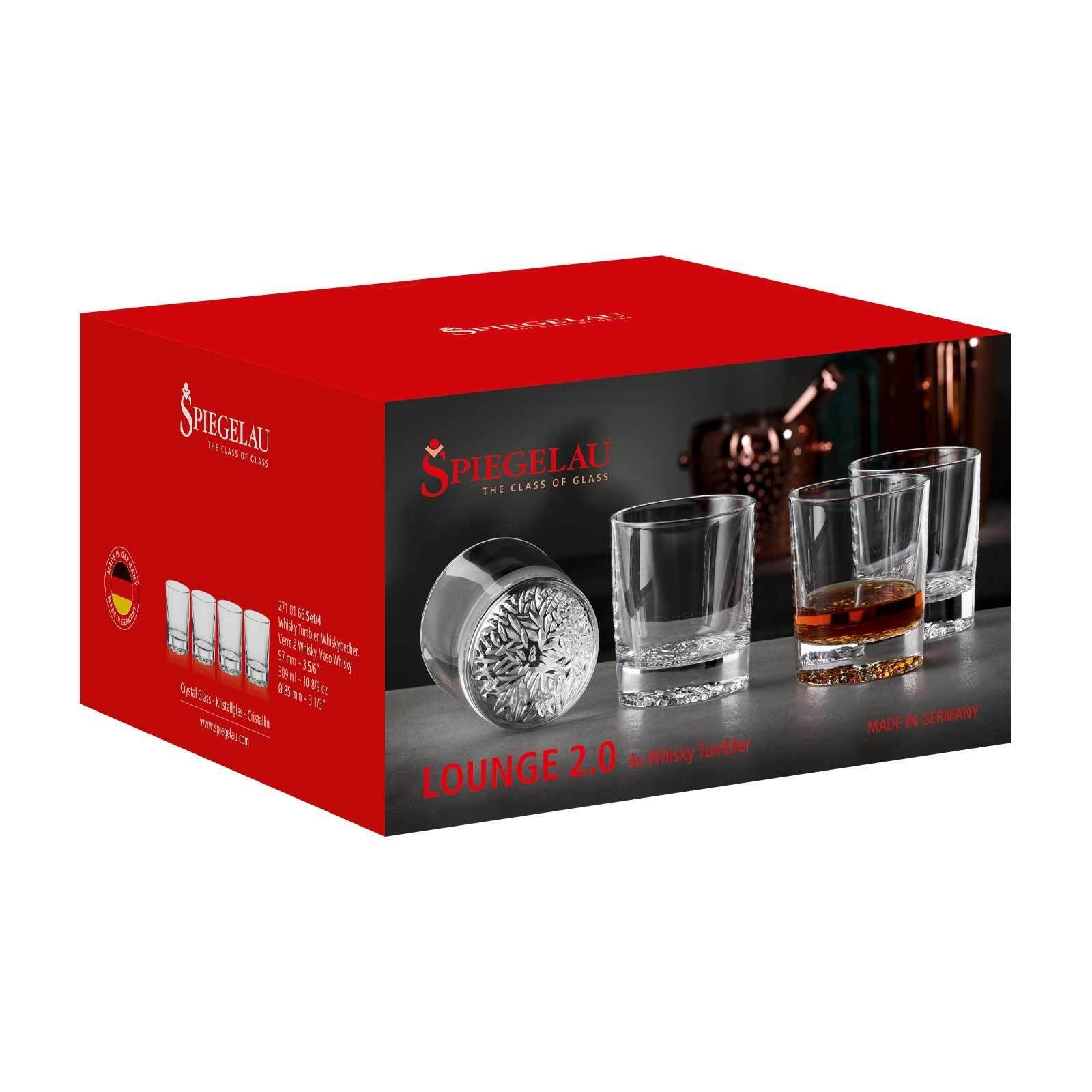 SPIEGELAU Whiskyglas Lounge 2.0 Whisky Tumbler 309 ml 4er Set, 4-tlg., Glas