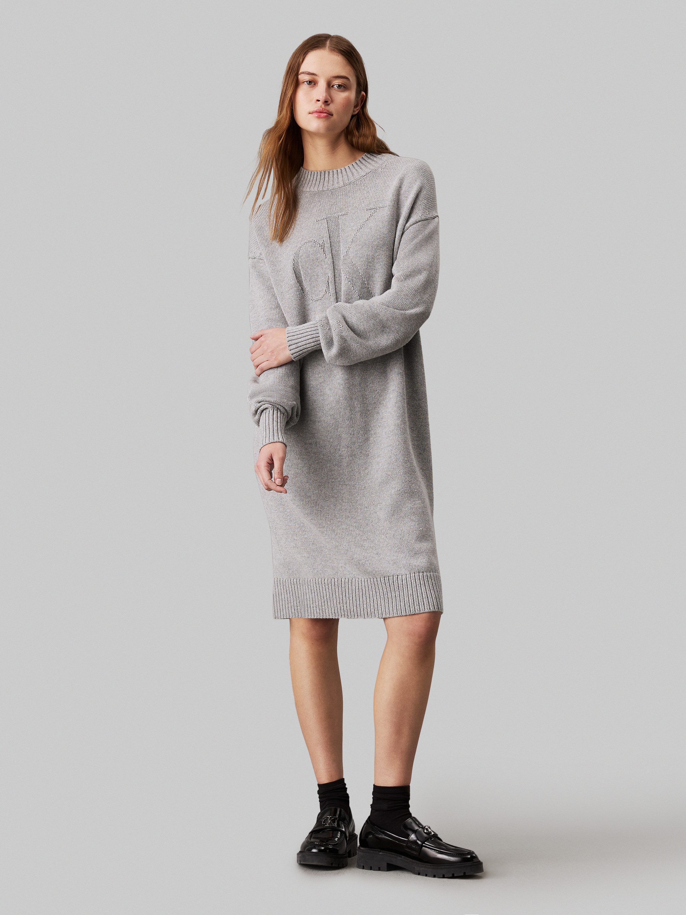 Strickkleid CK INTARSIA LOOSE SWEATER DRESS