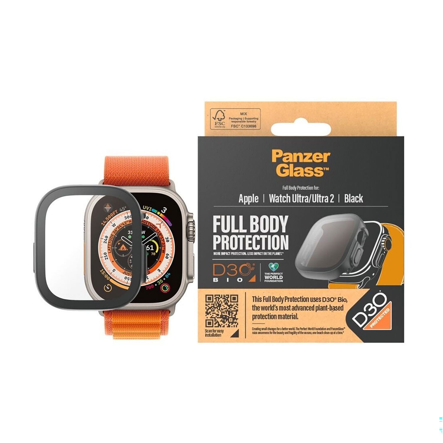 PanzerGlass Smartwatch-Hülle D30 Full Body Protection 49 mm, Schutzfolie, Schutzhülle