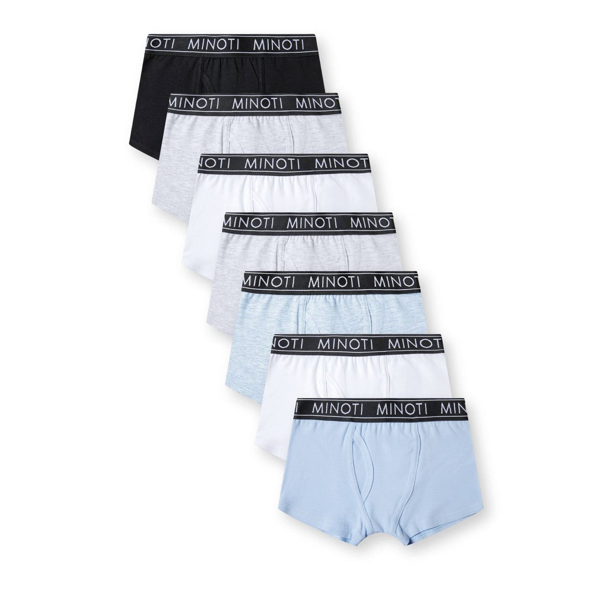 MINOTI Boxershorts für Jungen mit Logo-Bund (Packung, 7-St) 7er-Pack, geformte Front