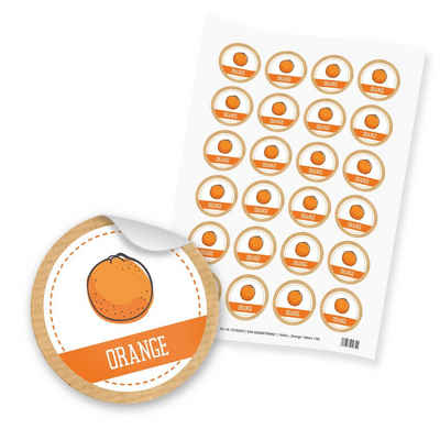 itenga Aufkleber itenga 24x Sticker "Orange" (Motiv 178)