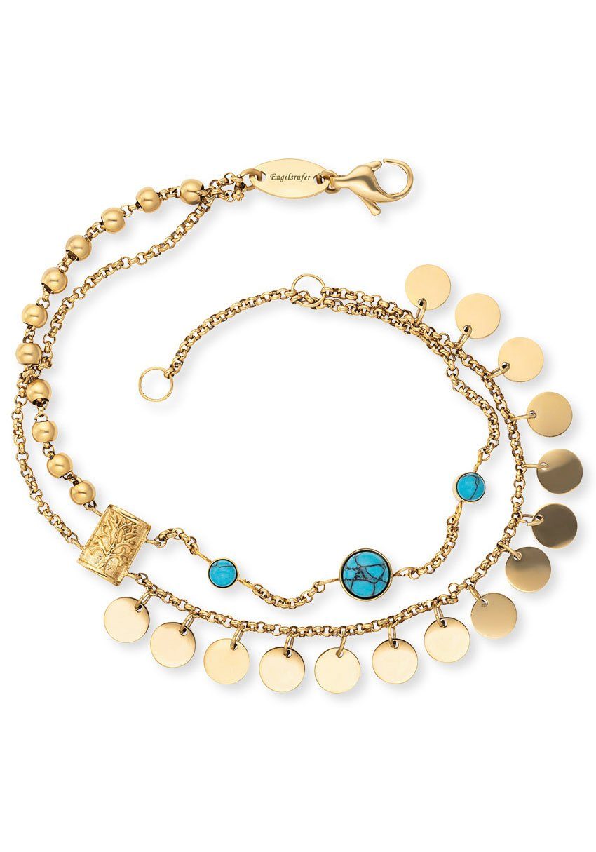 Engelsrufer Fußkette BOHO Lebensbaum, mit Türkis günstig online kaufen