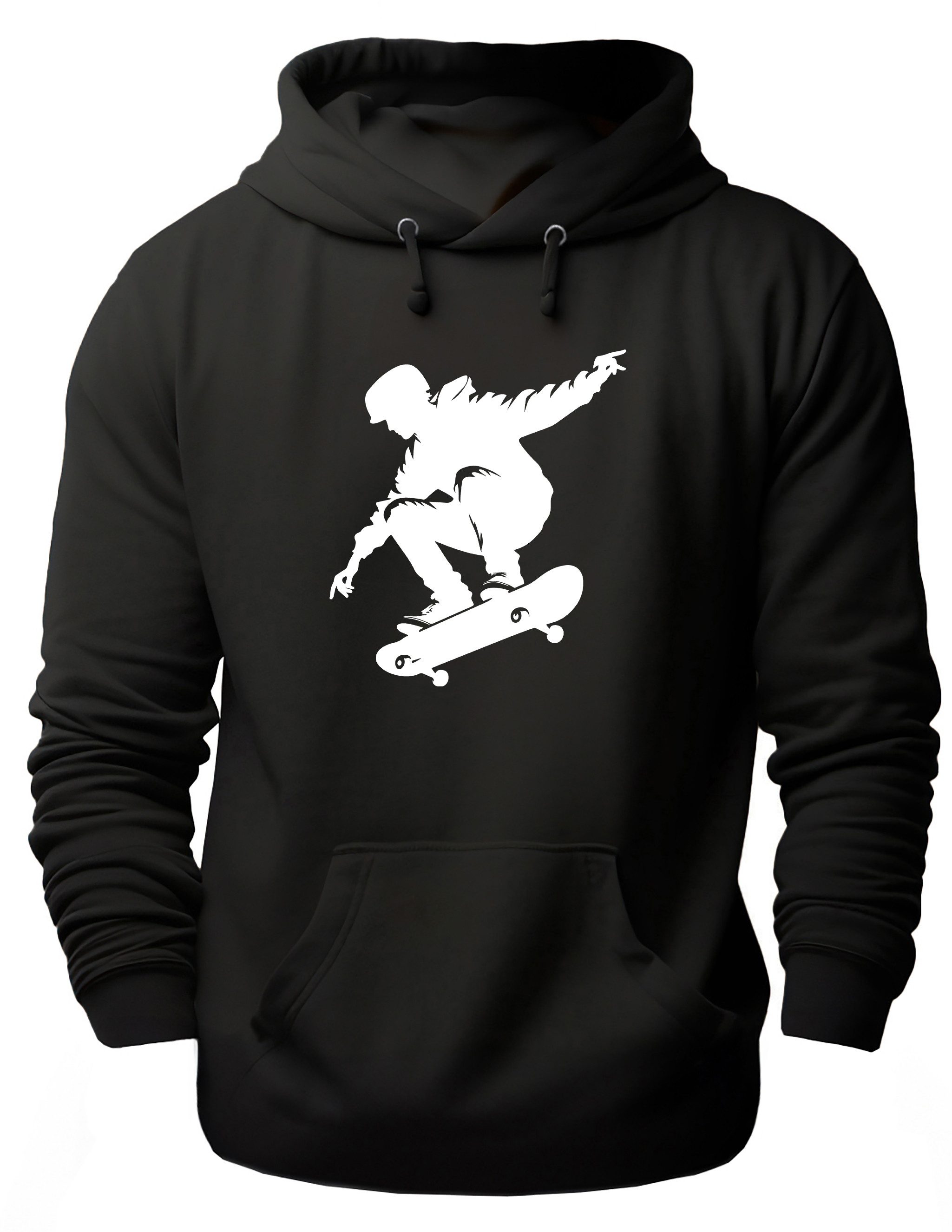 MyDesign24 Hoodie Skater Kapuzen Pulli - Skateboarder Herren und Damen Kapuzensweater - Skater Hoodie i724