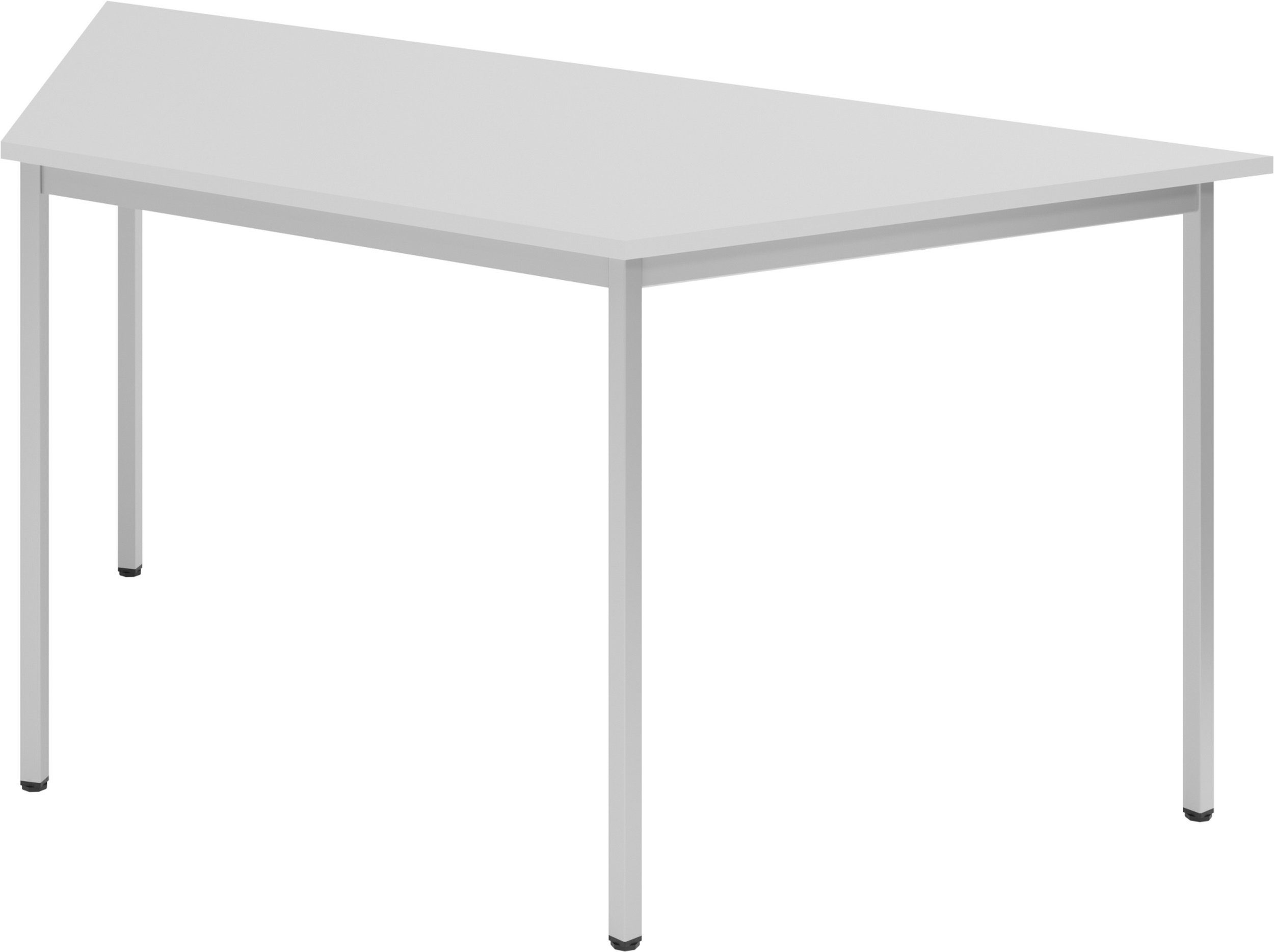 bümö Konferenztisch Kantinentisch Serie-V, Trapez: 160x69 cm - Optik: Grau/Grau