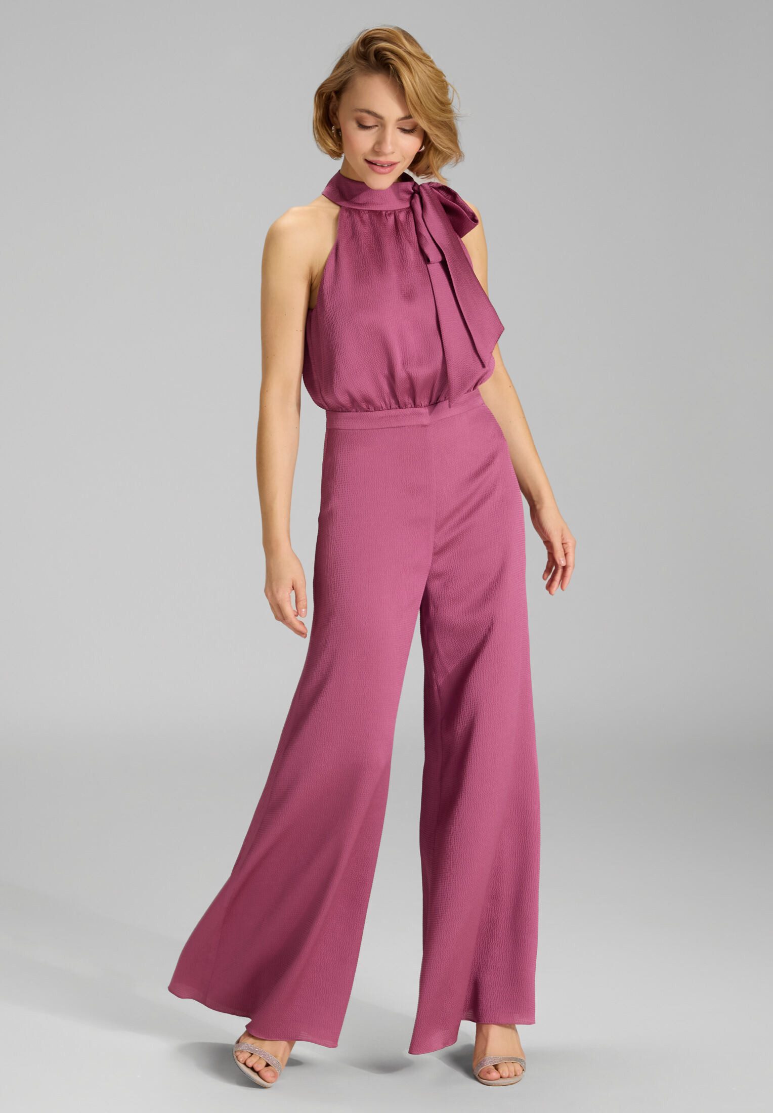 SWING Jumpsuit - Jumpsuit mit Schluppe aus gehämmertem Satin Oberteil in lo günstig online kaufen