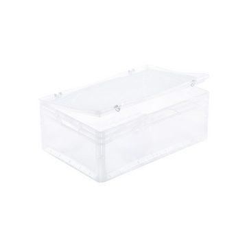 PROREGAL® Stapelbox Scharnierdeckel Eurobehälter BasicLine/LightLine transparent 30x40cm