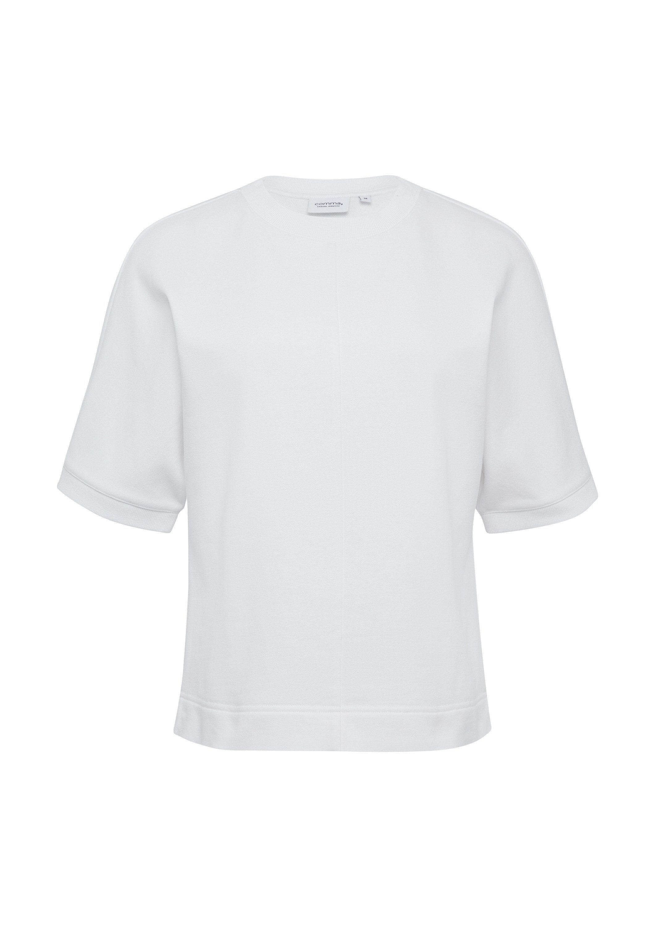 comma Sweatshirt Sweatshirt Kurzarm-Sweatshirt im Relaxed Fit mit Rückenpri günstig online kaufen