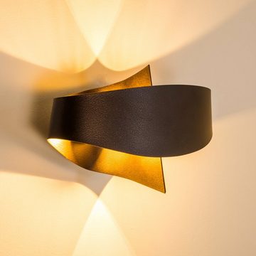 hofstein Wandleuchte »Aschi« Wandlampe aus Metall in Bronze/Braun, ohne Leuchtmittel, 3000 Kelvin, 2xG9 33 Watt, Strahler im organisch fliessendem Design mit Lichteffekt