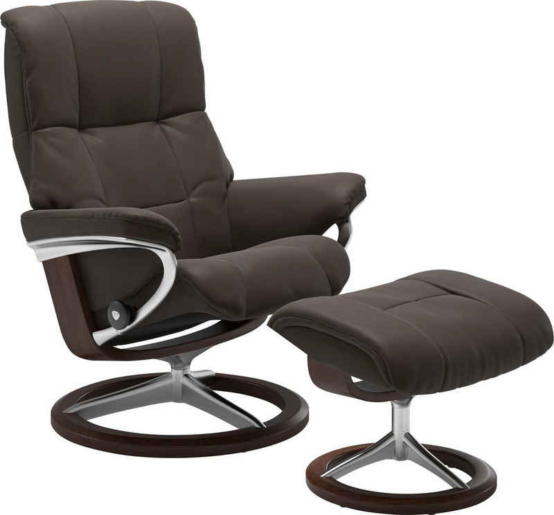 Stressless® Крісла для відпочинку »Mayfair« (Set, Крісла для відпочинку mit Hocker), mit Hocker, mit Signature Base, Розмір S, M & L, Gestell Braun