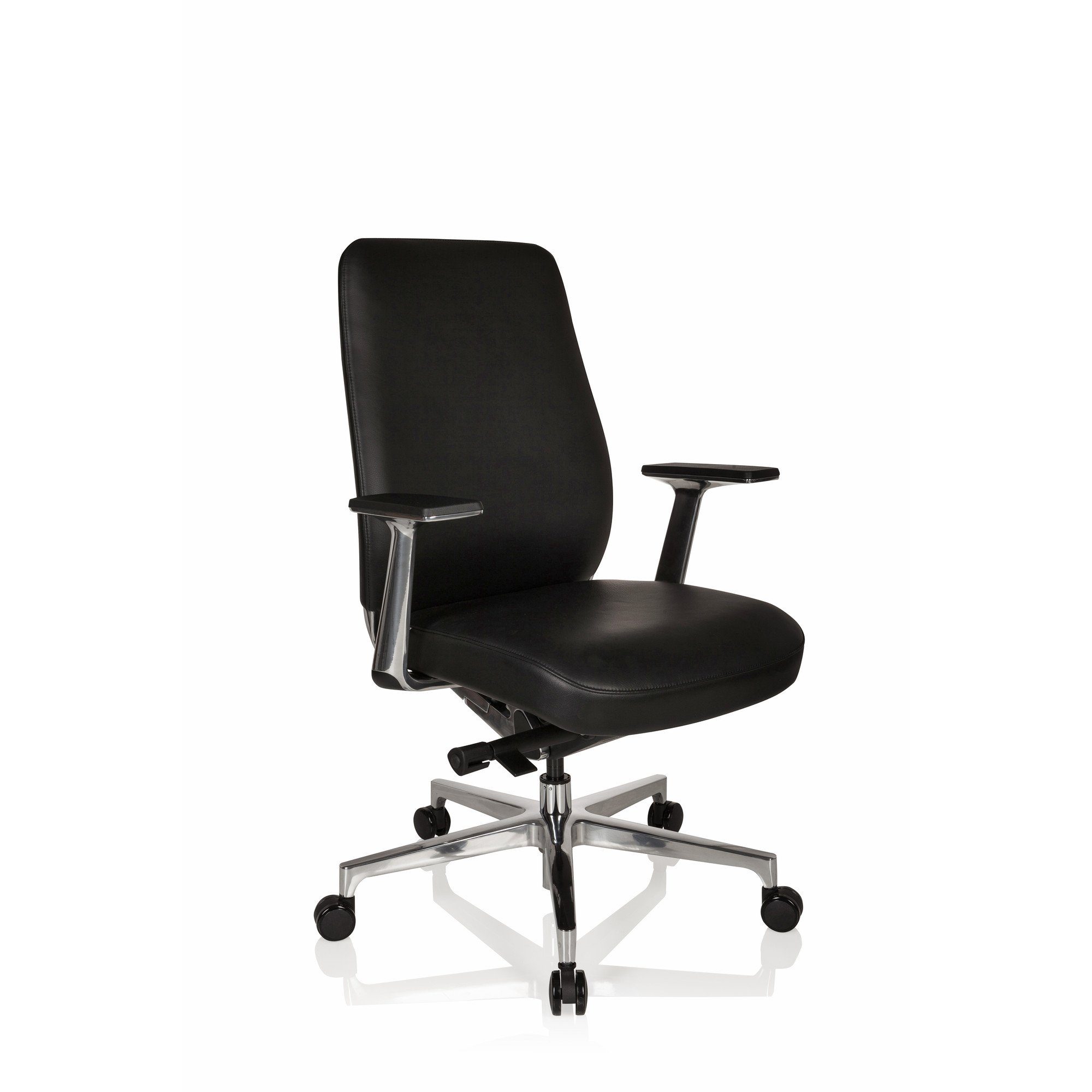 Leder ergonomisch Luxus Armlehnen Drehstuhl Bürostuhl mit Chefsessel VERMONT (1 OFFICE St), hjh