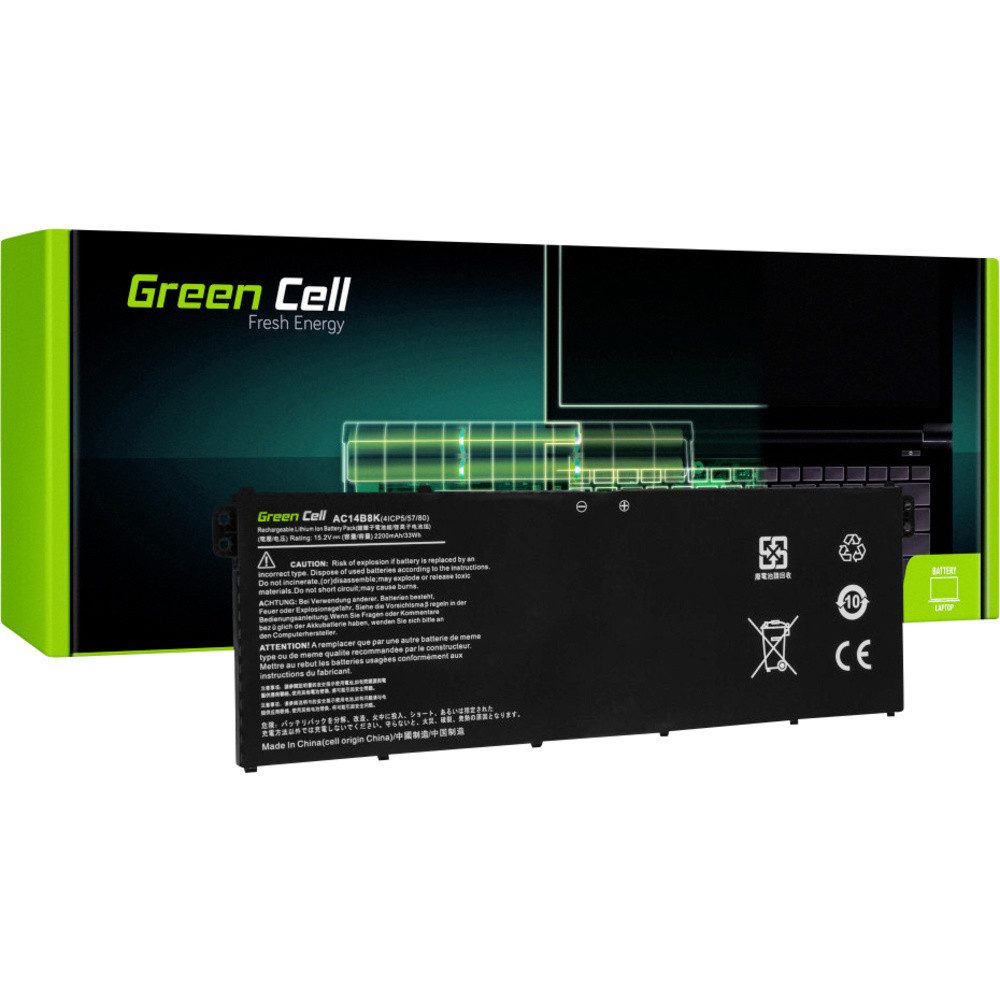 Green Cell Green Cell Notebook-Akku AC14B3K AC14B7K AC14B8K 15.2 V 2100 mAh Acer Laptop-Akku 2100 mAh
