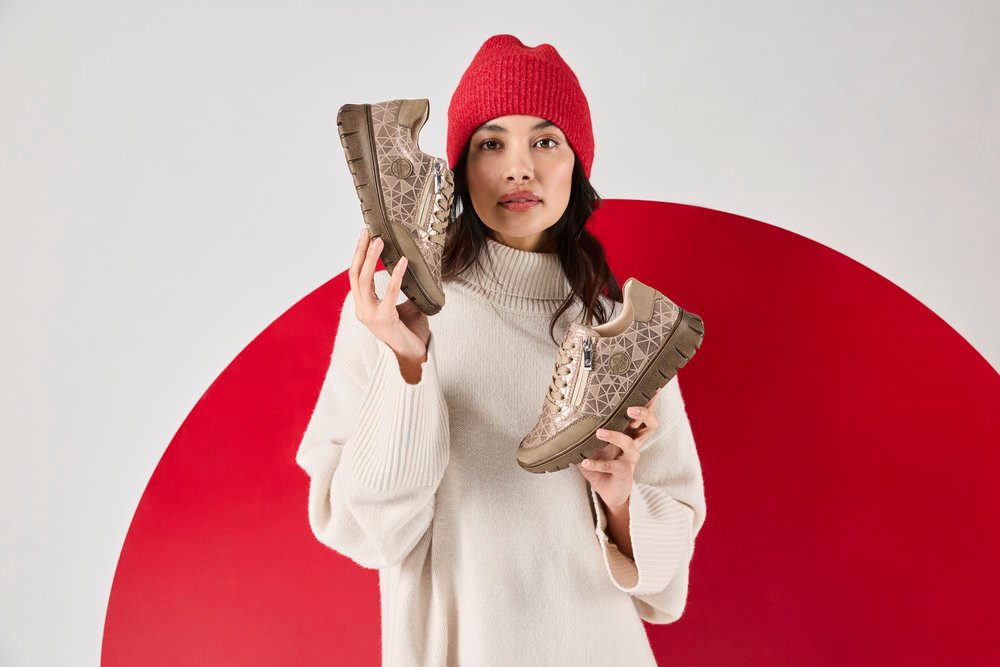 Rieker Plateausneaker Schnürschuh, Halbschuh, Freizeitschuh in Bequemweite günstig online kaufen