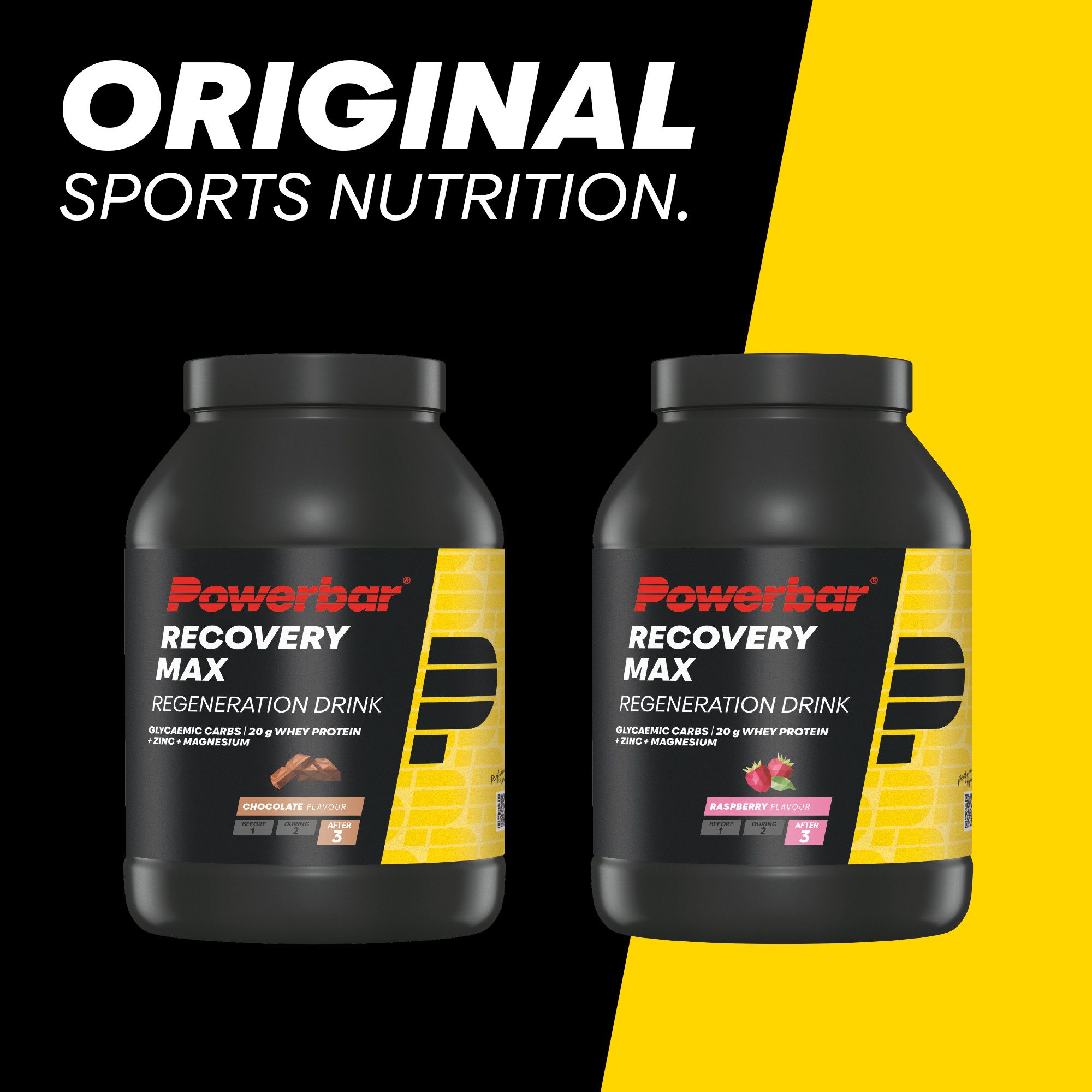 PowerBar Recovery Max Himbeere 1144 g Regenerations Whey Drink Pulver Pulver, 1 er Dose à 1 St., 1144 g, Mit Zink und Magnesium.