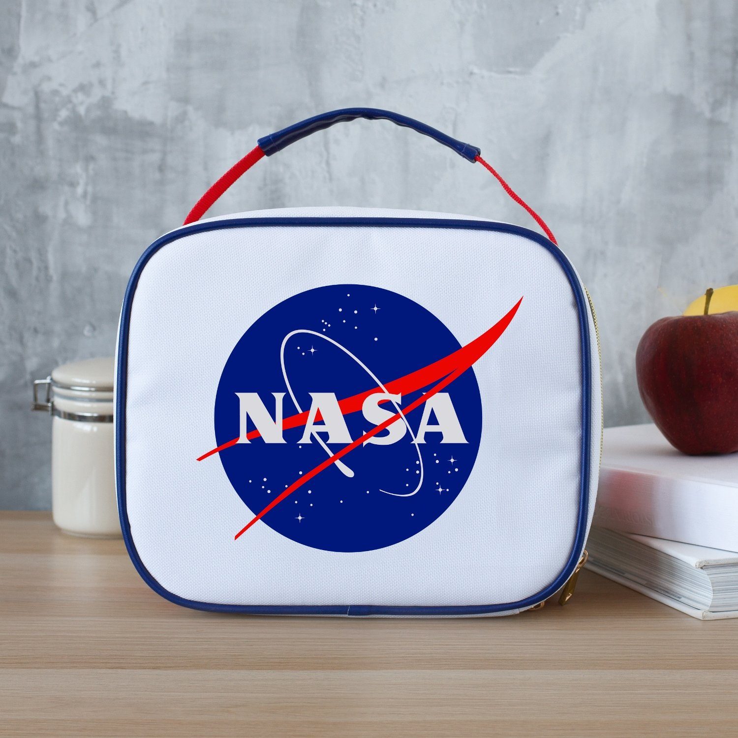 mit weiß Lunchtasche - Reißverschluss NASA NASA Brottasche
