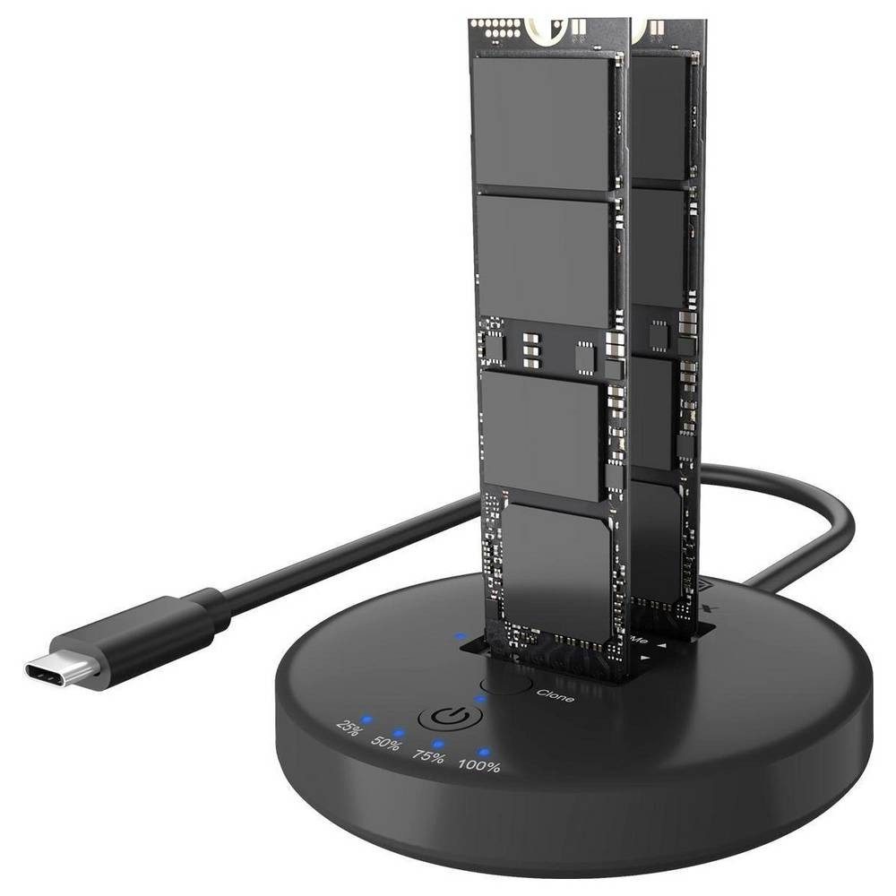 ICY BOX Festplatten-Dockingstation IB-1612MCL-C31 USB-C® M.2 PCIe NVMe Klon-/Dockingstation 61177