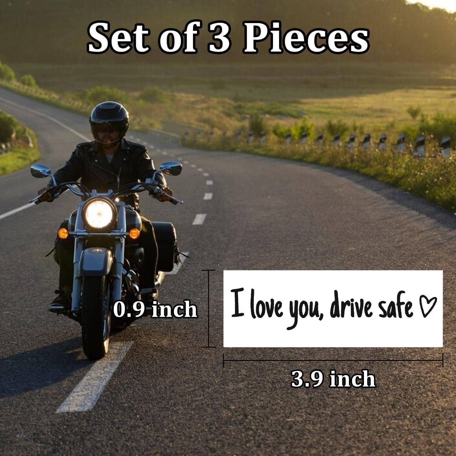 LuxusKollektion Aufkleber Autoaufkleber 3er Vinyl 11x2cm Spiegel I Love You schwarz