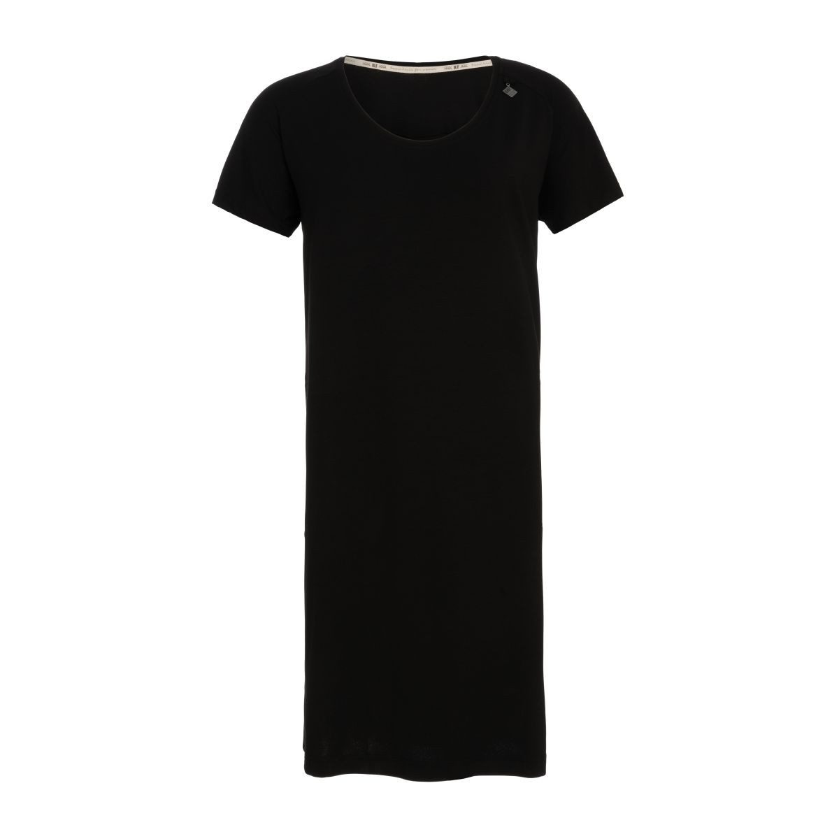 Knit Factory Strickkleid Lily Kleid Schwarz L (1-tlg) Abendkleid Sommerkleid Strickkleid Modisches Kleid