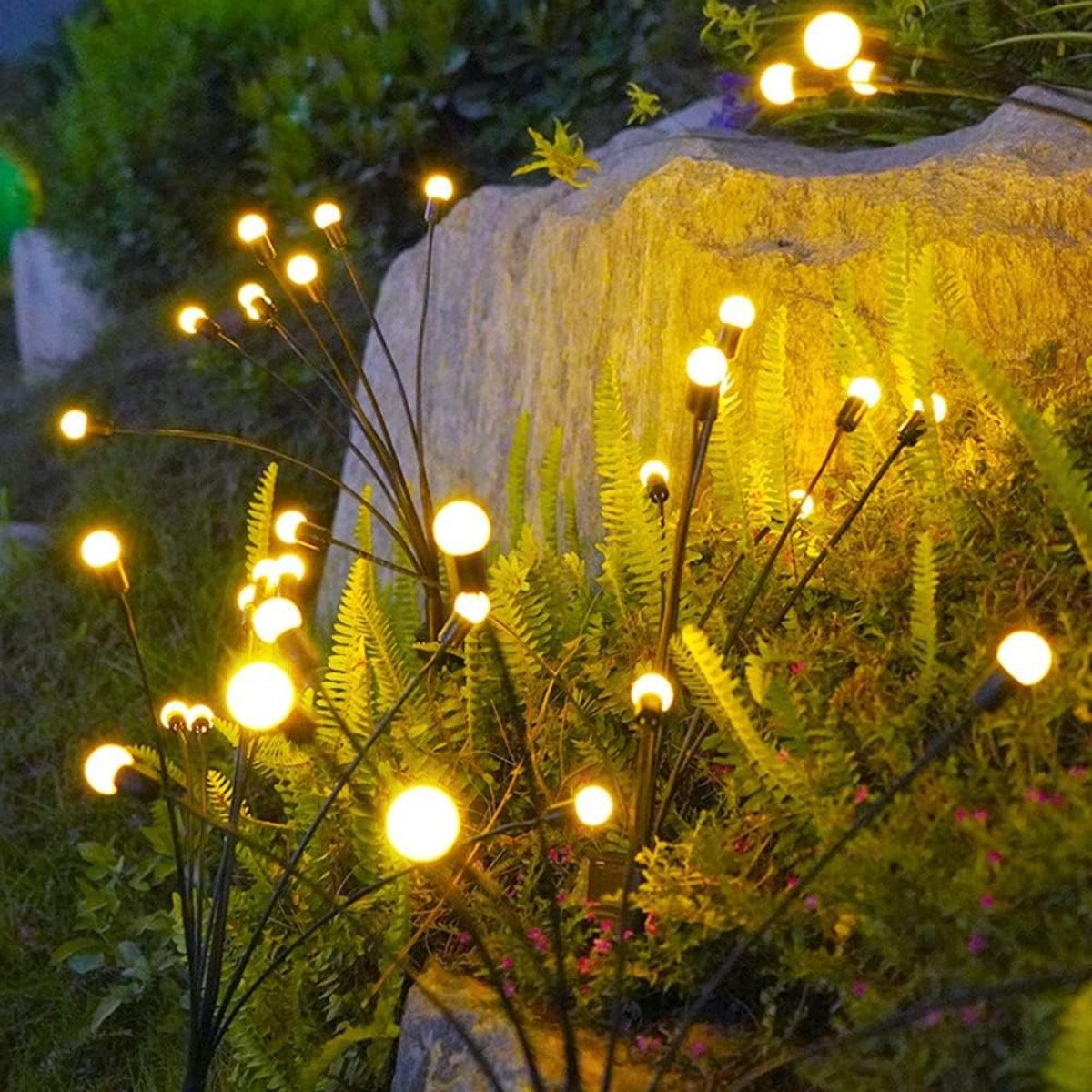 Forever Light LED Solarleuchte Forever Light Solarleuchte SUNARI FLS-87 Fireflies x6, LED fest integriert, Warmweiß, Glühwürmchen-Effekt, biegsame LED-Stäbe