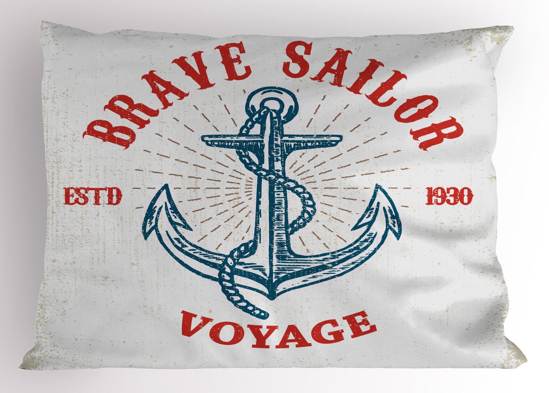 Nautical Vintage Kissenbezug, Size Gedruckter Standard Stück), King Dekorativer Voyage Kissenbezüge Art Tattoo Anchor (1 Abakuhaus