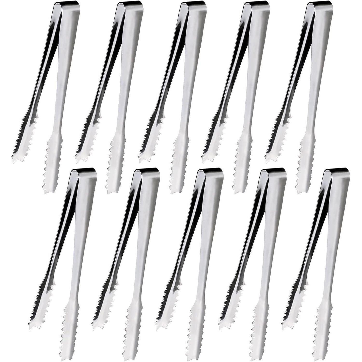 LuxusKollektion Servierzange Eiszange Zuckerzange Servierzange Set Silber Hochzeit Party 10 pcs