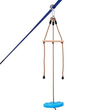 VEVOR Schaukelkombination Zipline-Set für Kinder & Erwachsene 16,7 m bis zu 227 kg Seilrutschen