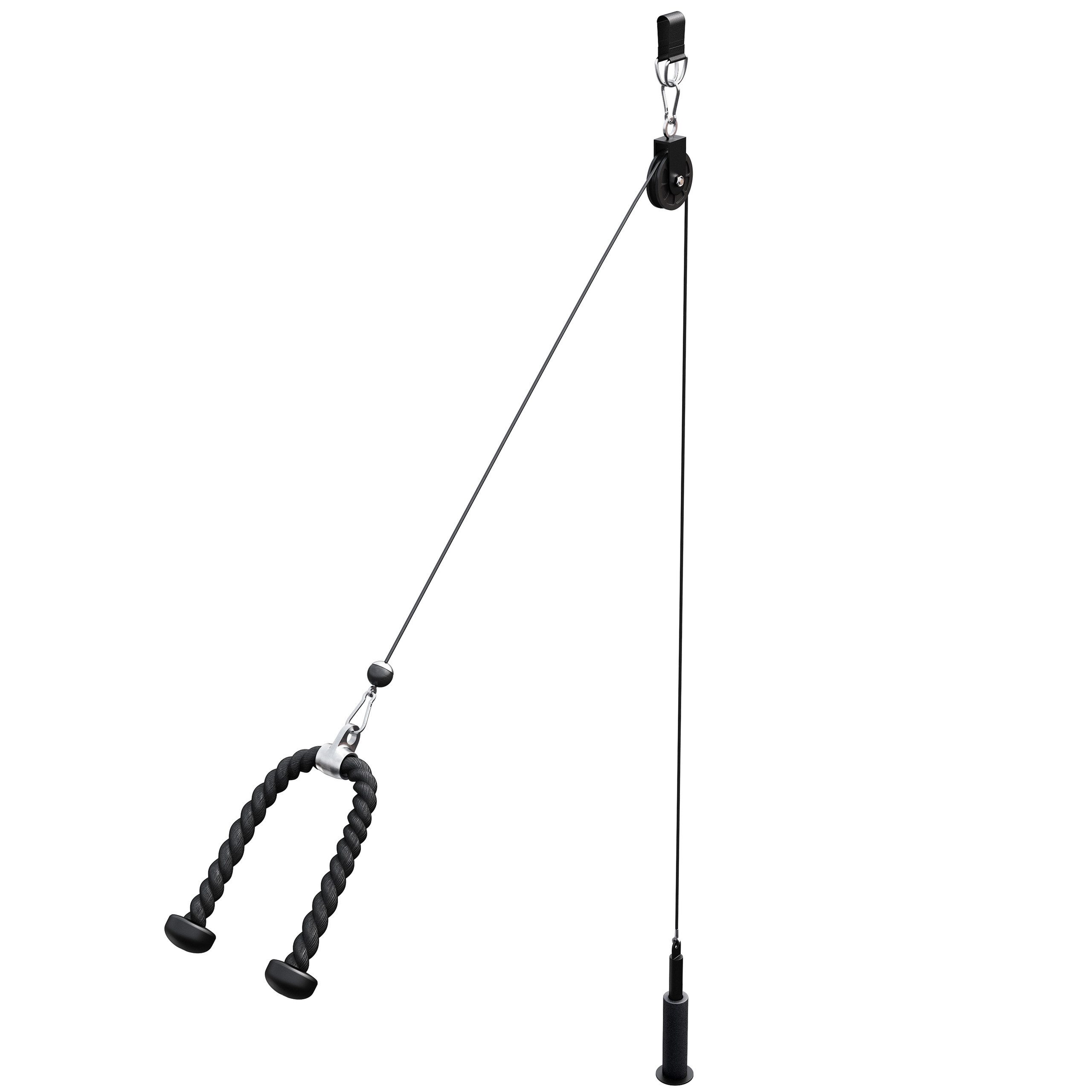 Trainingsstation GORILLA SPORTS® Kabelzug System - 2m Seil, Trizepsseil, Ladestift