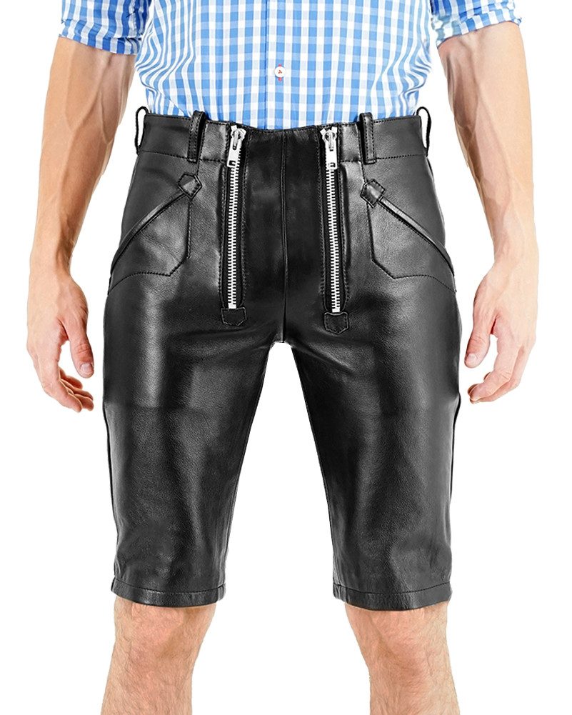 BOCKLE Boxershorts Bockle® Zimmermann Shorts Lederhose Zimmermann Leder Shorts