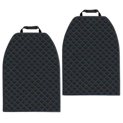 L & P Car Design Auto-Rückenlehnenschutz Rückenlehnenschoner in schwarz mit blauer Naht aus Cordura Sitzschoner, 2 Stück