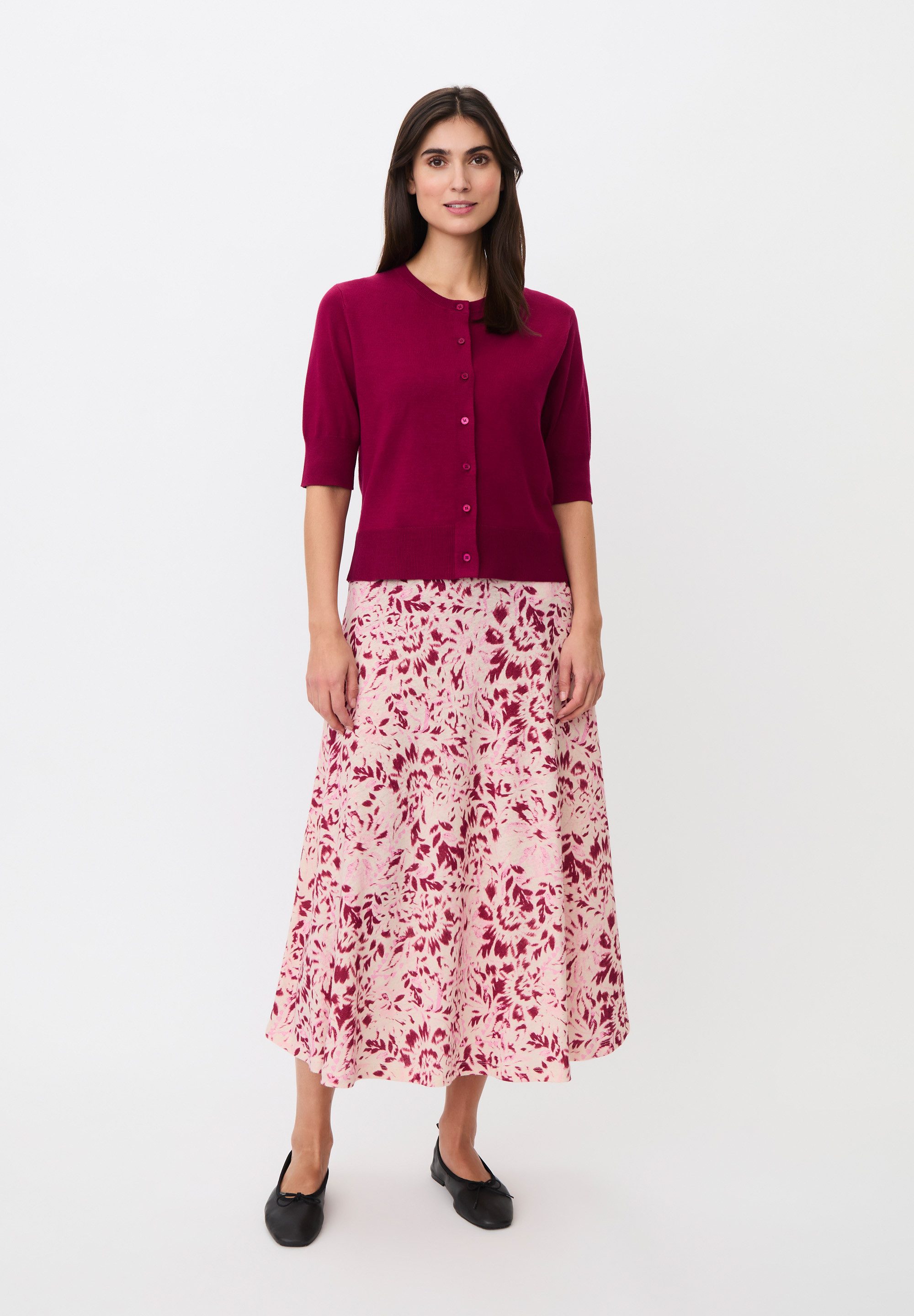 Masai Strickjacke MaLopus Ärmeln mit leichtem Puffeffekt