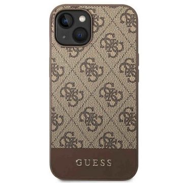 Guess Handyhülle GUESS Schutzhülle für Apple iPhone 14 Plus Braun Hülle Case Cover Etui Schutz