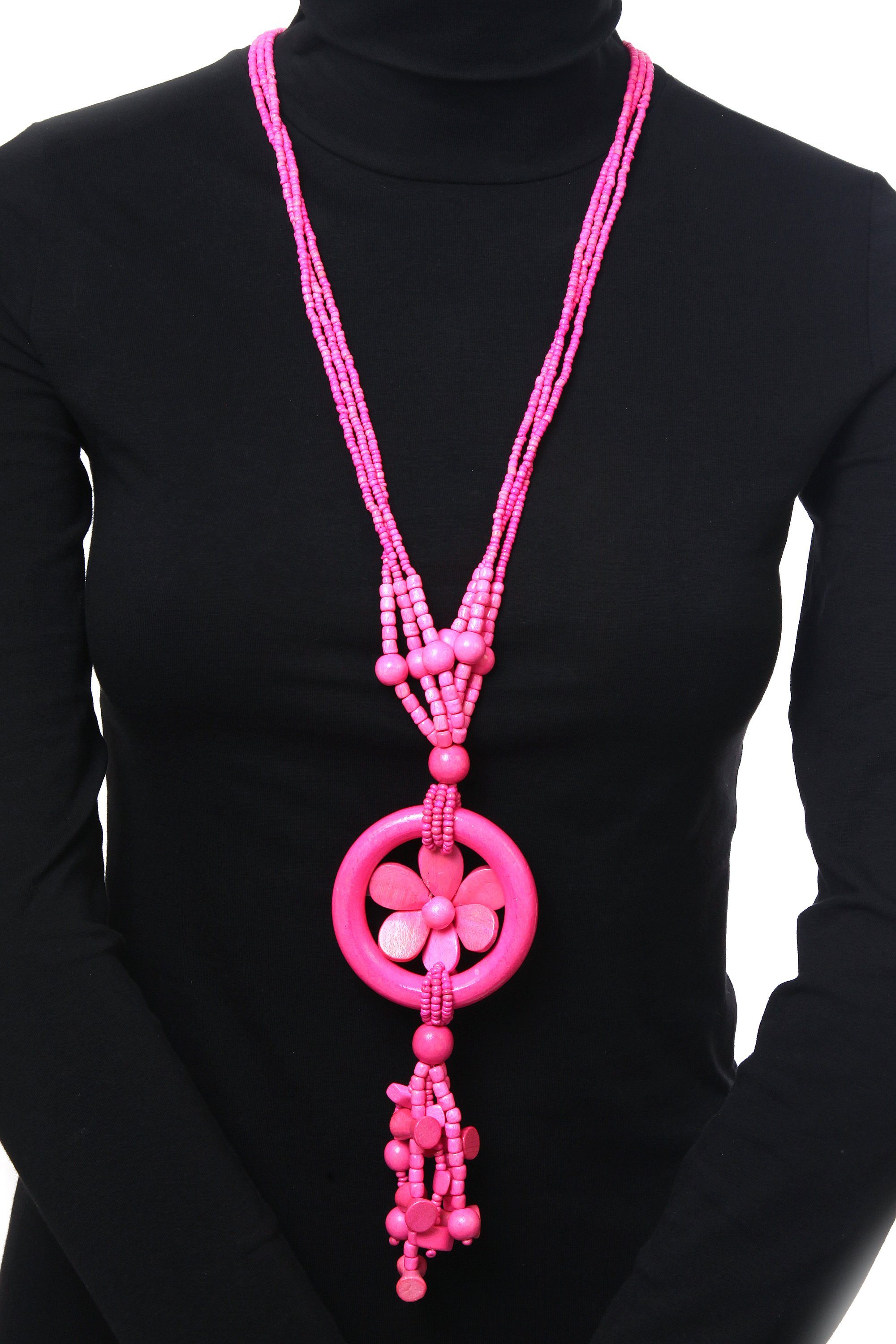 COLLEZIONE ALESSANDRO Lange Kette Florence, mit opulenten Behang – Bild 2 von 3