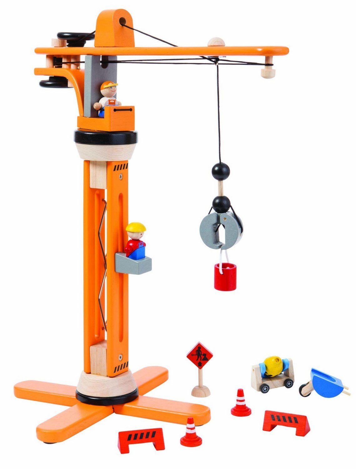 Plantoys Spielzeug-Auto Kran-Set