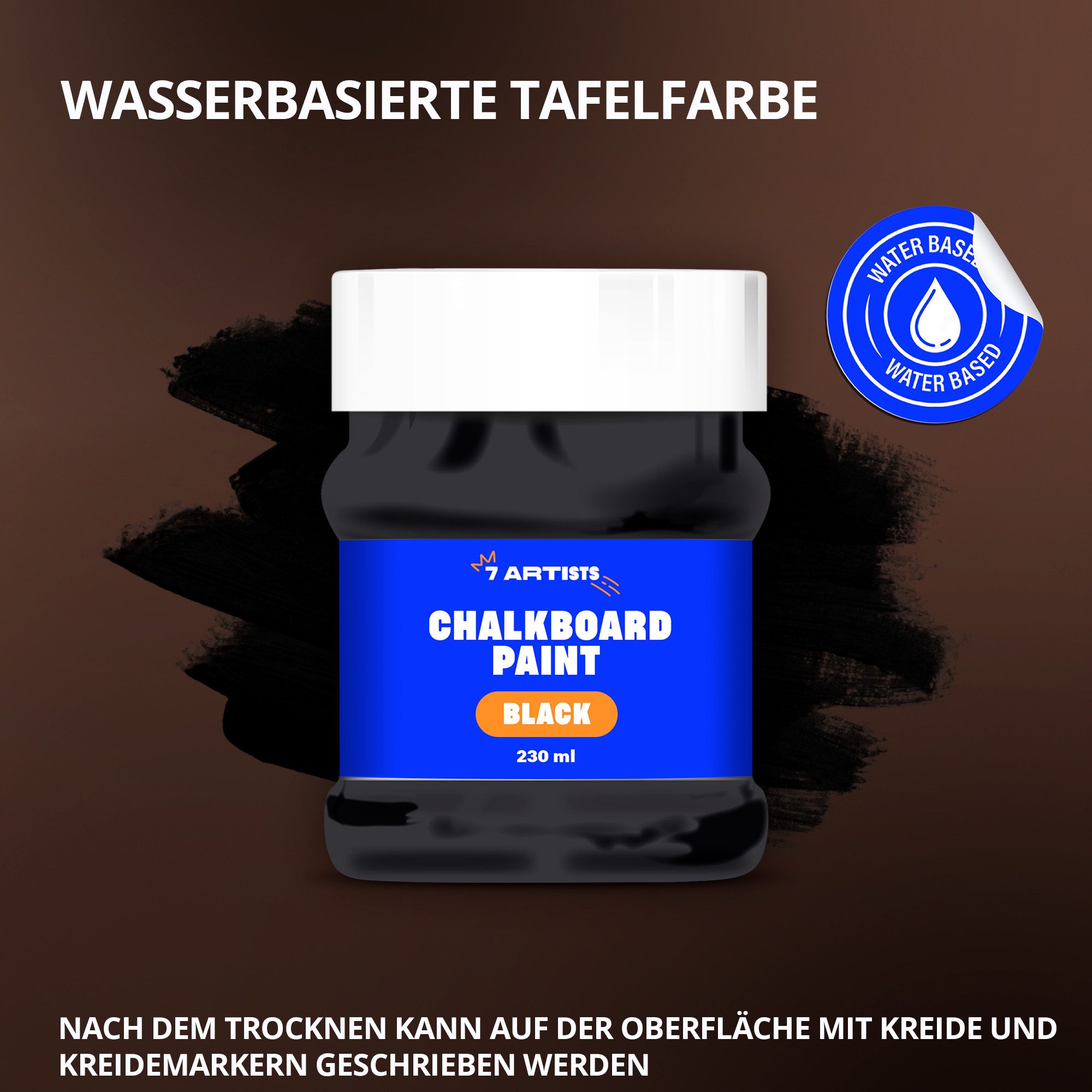 7 Artists Tafelfarbe 7 Artists Tafelfarbe Schwarz - Tafellack, Chalkboard Farbe