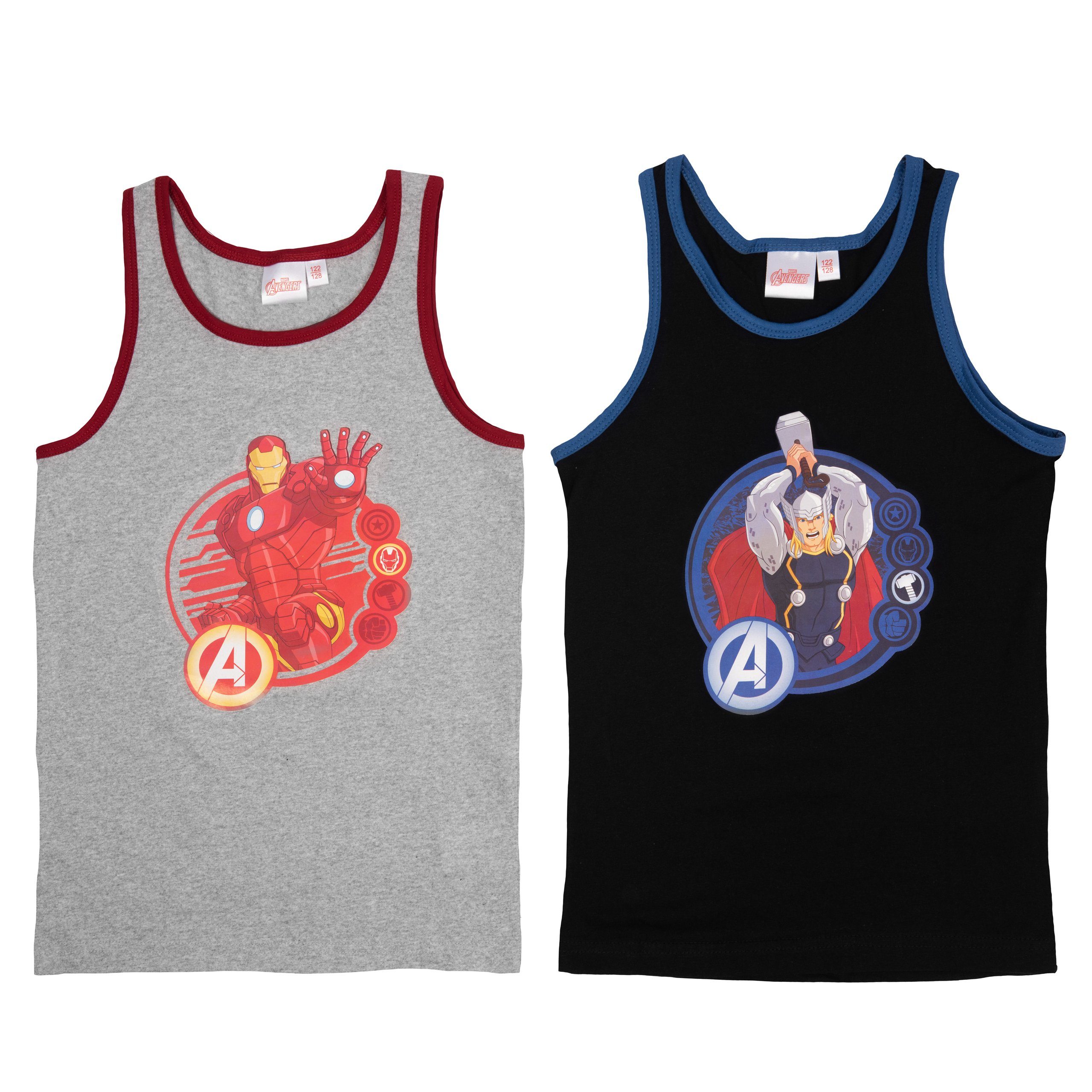 The Avengers für Unterhemd Grau/Schwarz United Jungen Labels® (2er Unterhemd Pack) Marvel