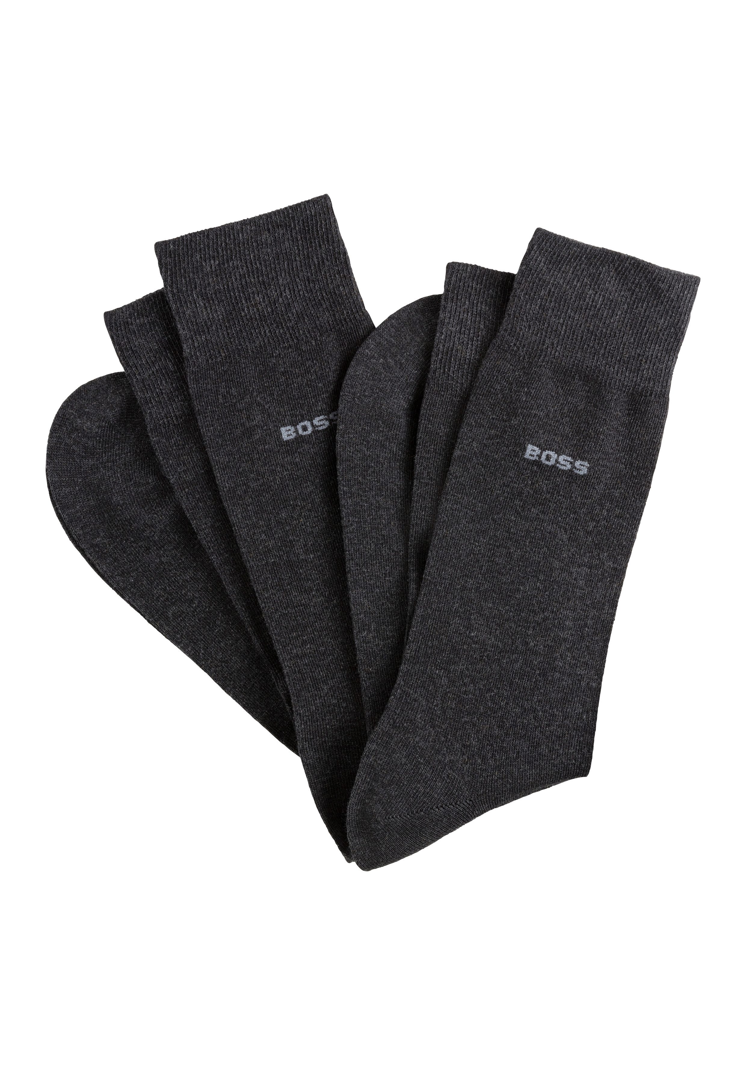 BOSS Businesssocken 2P RS Uni CC (Packung, 2-Paar, 2er) mit Markenlogo