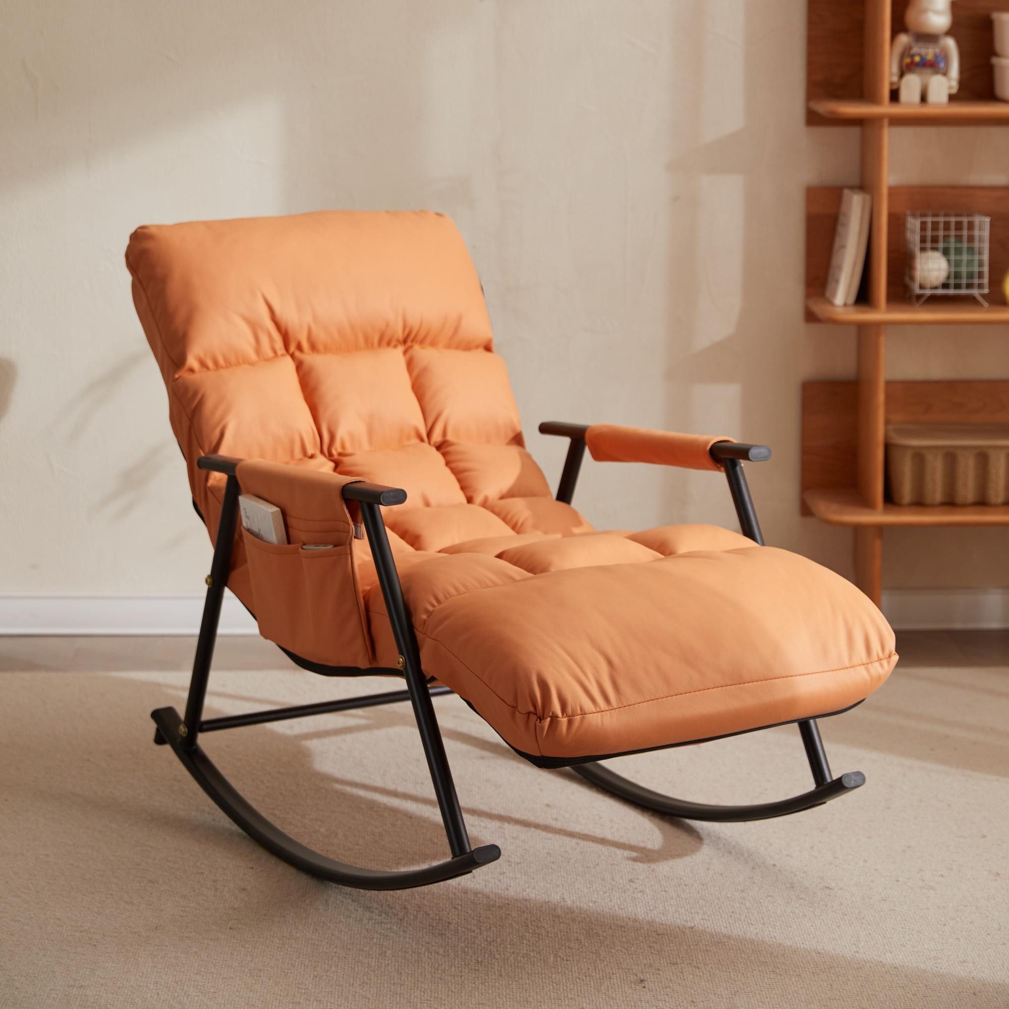 POPOLIC Schaukelstuhl Ergonomischer Schaukelstuhl/Liegesessel 140x60x96cm - günstig online kaufen